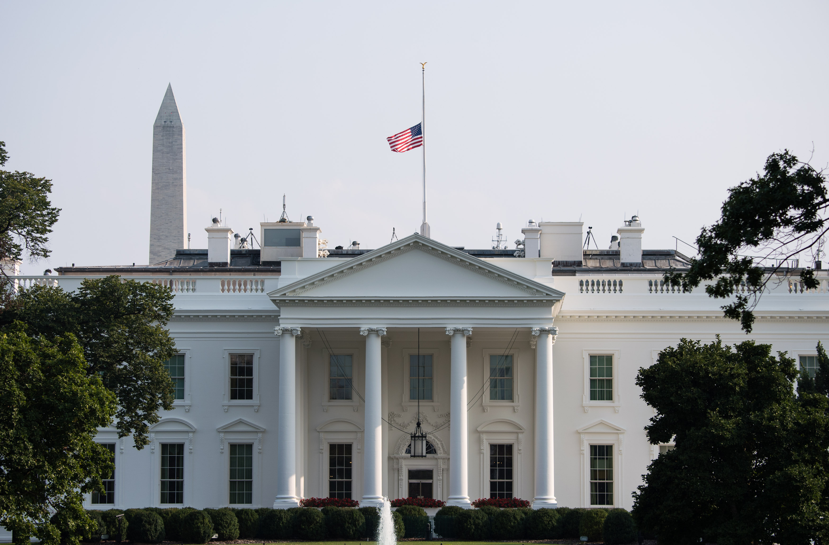 The American flag on the White House McCain (PA Images)