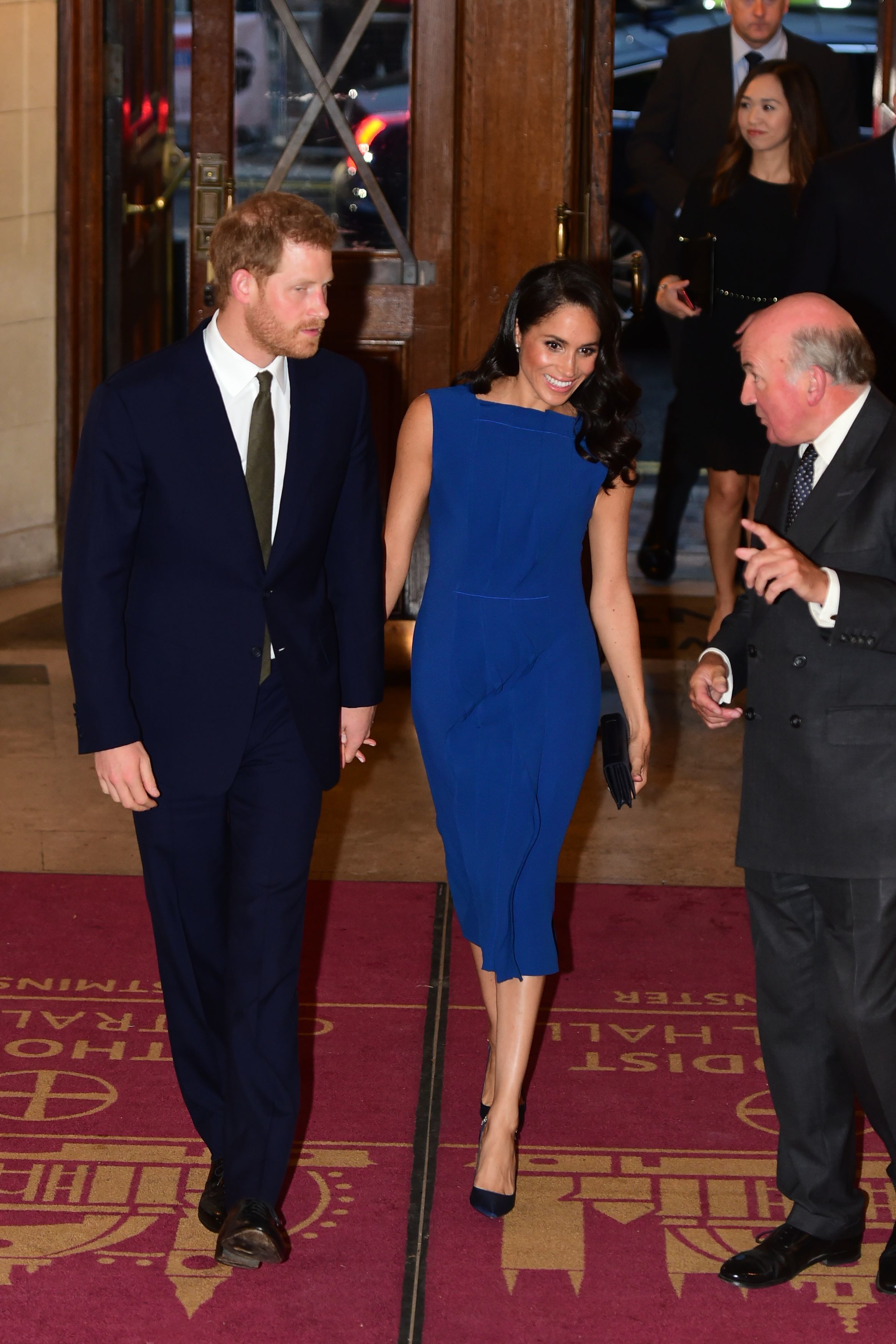 Harry and Meghan with Lord Dannatt PA Images