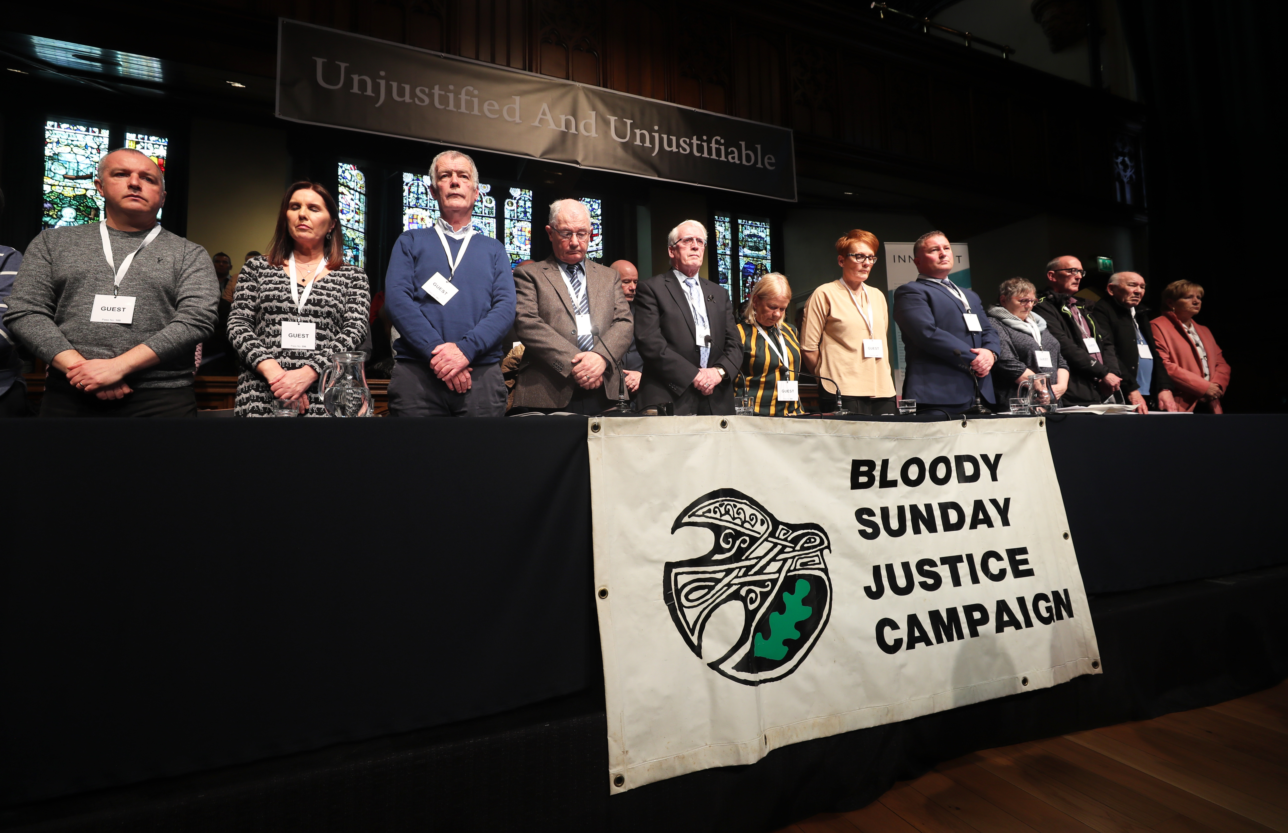 A minute's silence was held after the announcement (Picture Niall Carson/PA images).