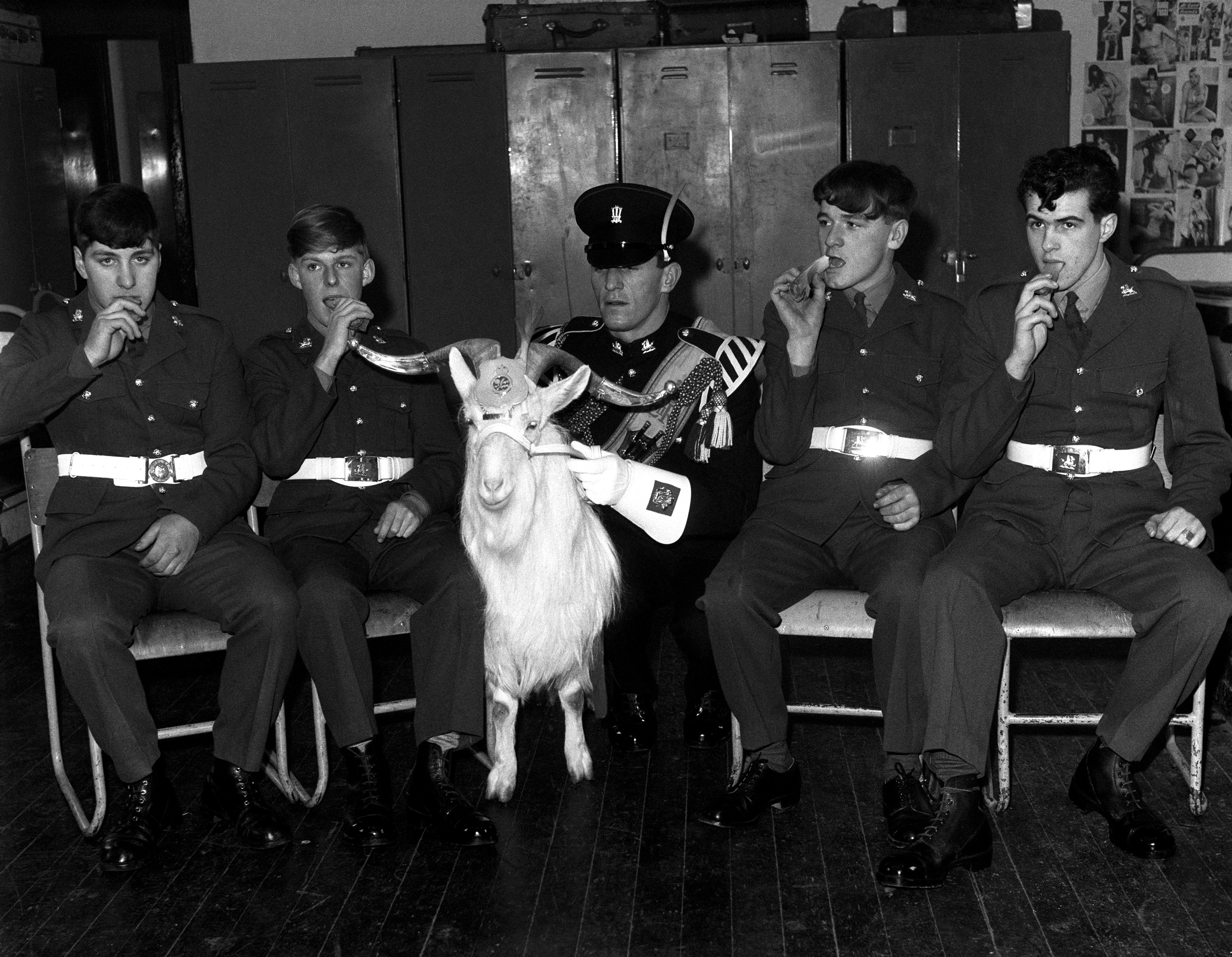 Contestants at the Leek Eating Contest in 1969 - St David's Day - CREDIT: PA/EMPICS Archive