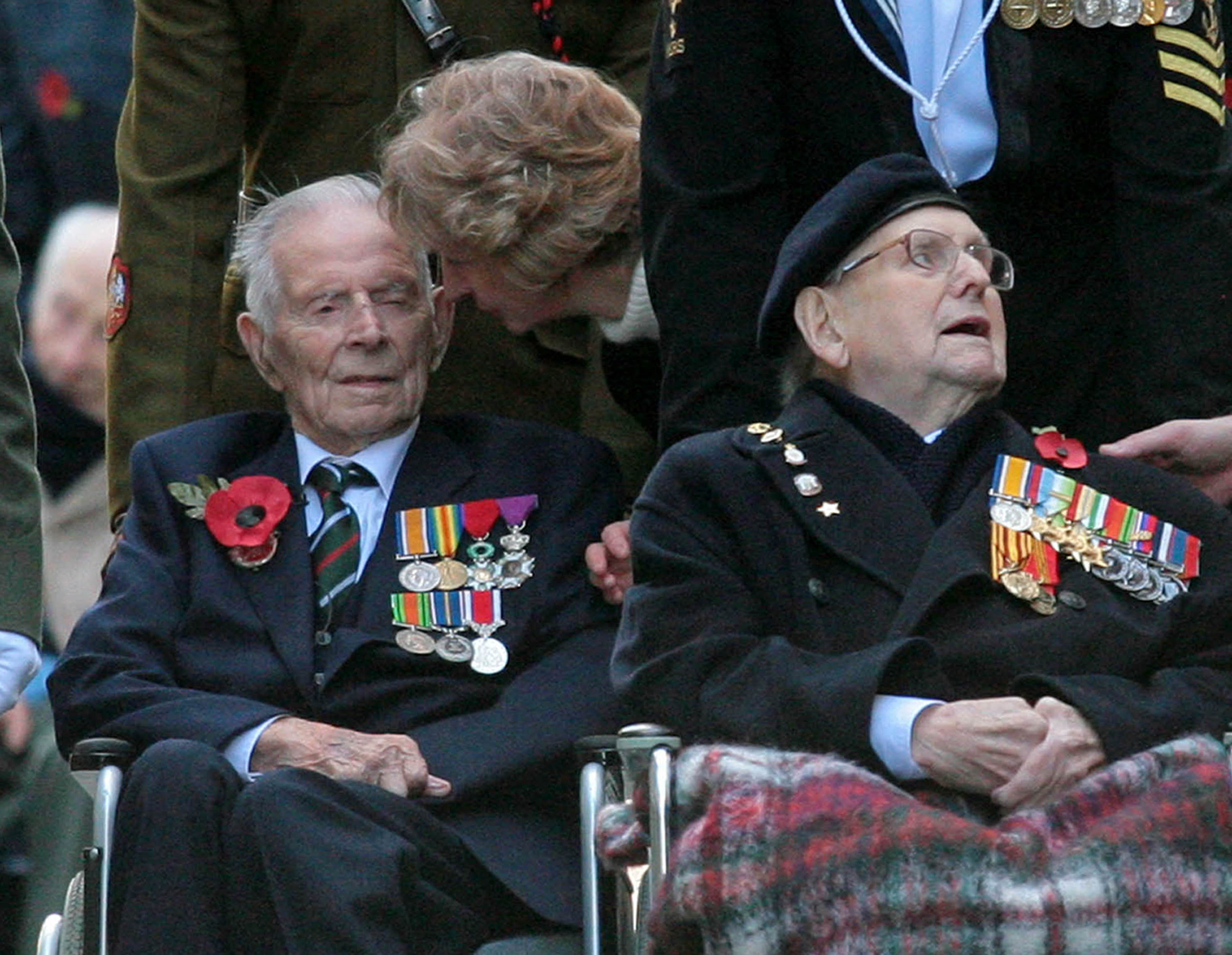 Harry Patch, pictured left, in 2008 at Downing Street (Pictures: PA Images)
