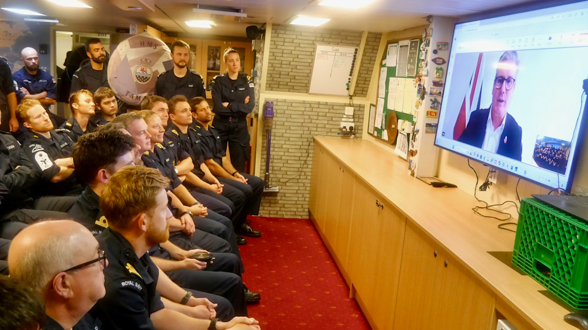 PM call with crew of HMS Tamar 27102024 CREDIT HMS Tamar