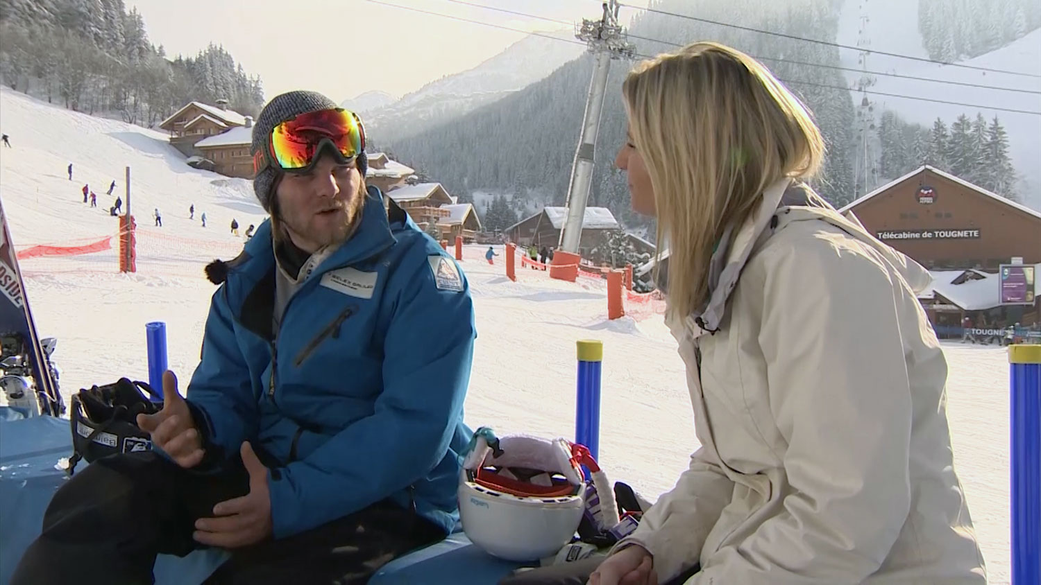 Paralympic amputee snowboarder Owen Pick speaking to Forces Network