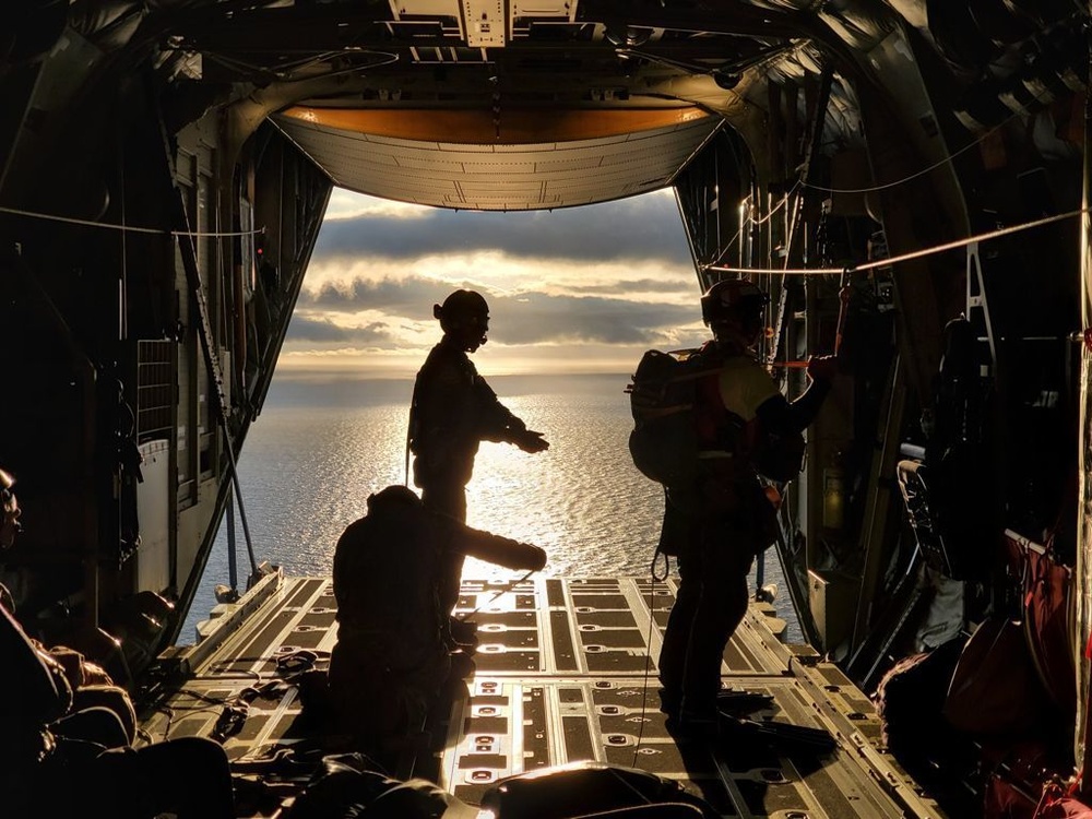Pararescue Airmen get ready to do a training jump over the Atlantic as part of a NATO exercise in 2021 (Picture: US Department of Defense).