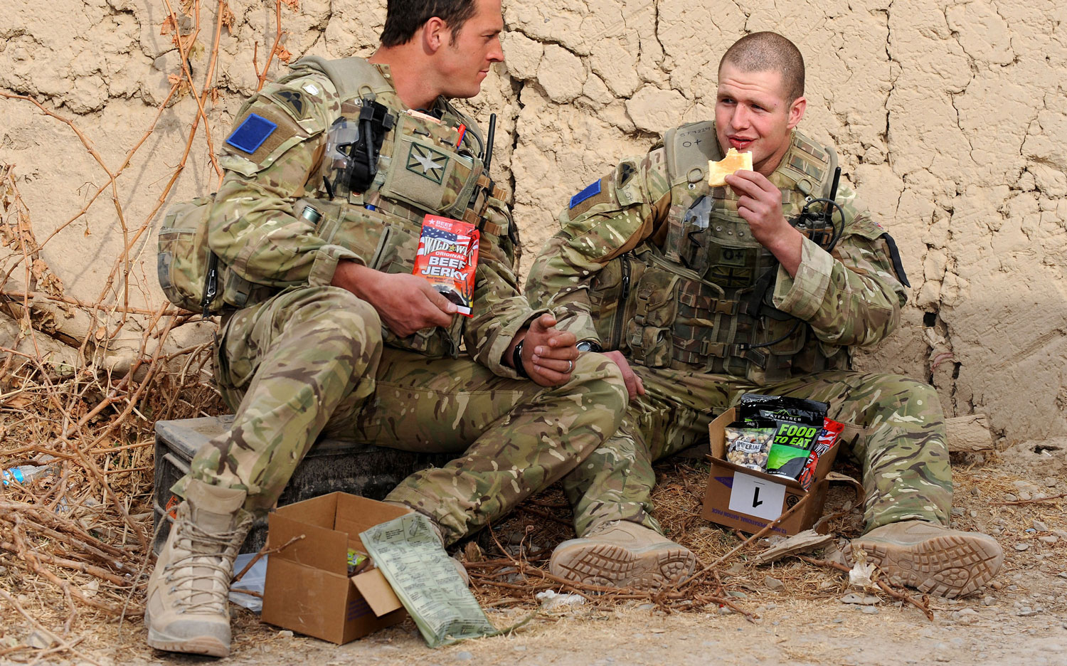 Soldiers Ration Packs Afghanistan