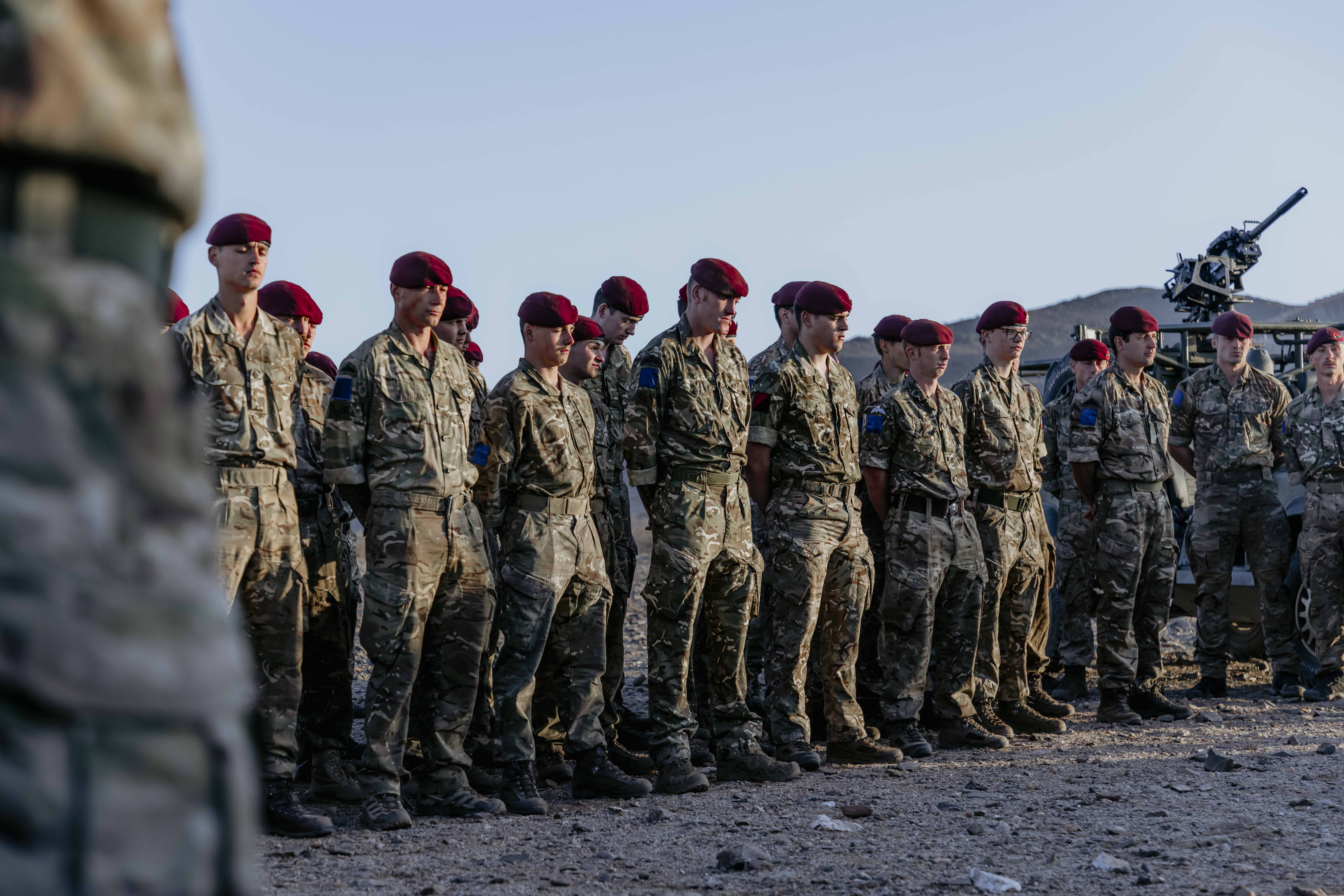 Paratroopers from 2 PARA pause on Exercise Jebel Sahara in Morocco to commemorate Operation Torch 80 years on (Picture: British Army).