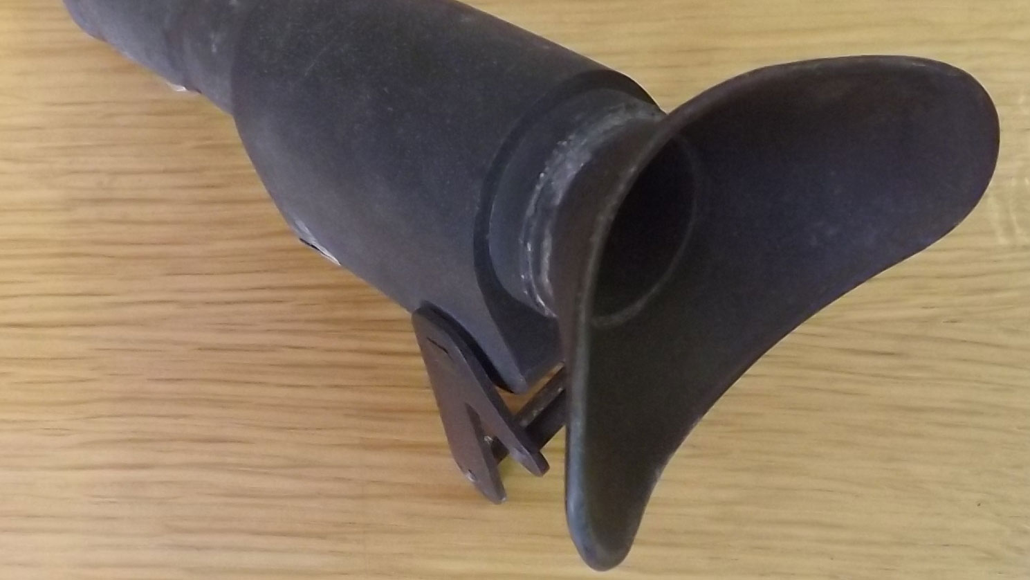 Part of a speaking tube from German U-boat U-118, wrecked at Hastings on 15 April 1919 CREDIT Hastings Museum & Art Gallery