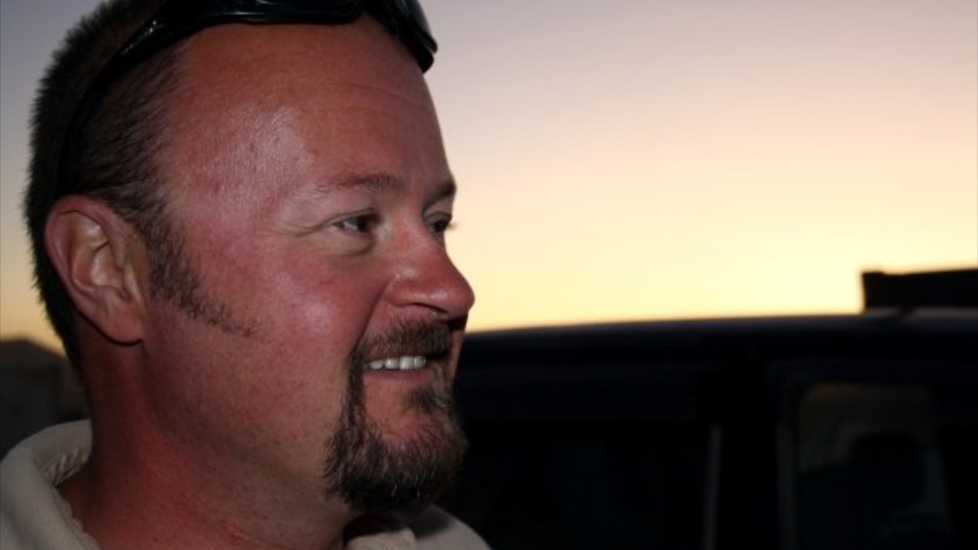 Paul Wright at Camp Bastion, Afghanistan.