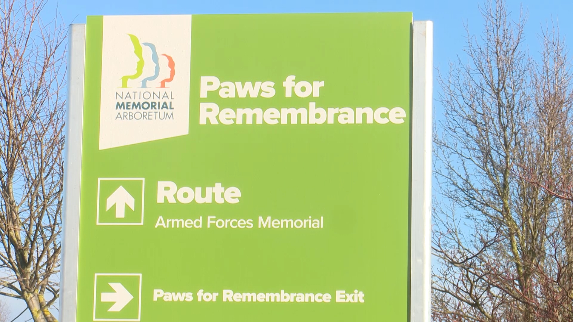 Hundreds of dogs and owners braved the cold for the annual Paws for Remembrance event in Staffordshire (Picture: BFBS).