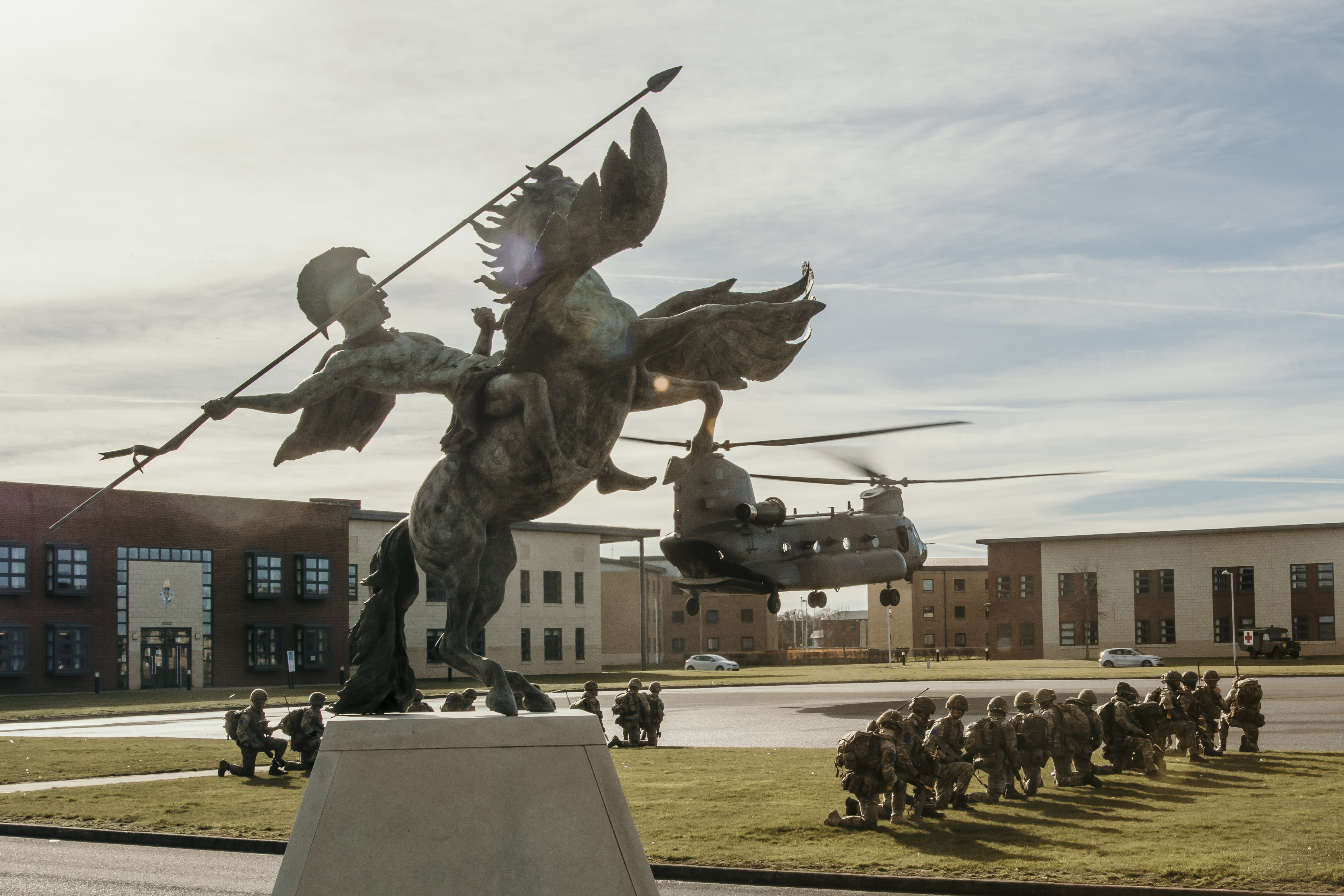 Pegasus sculpture 16 Air Assault Brigade Merville Barracks Colchester