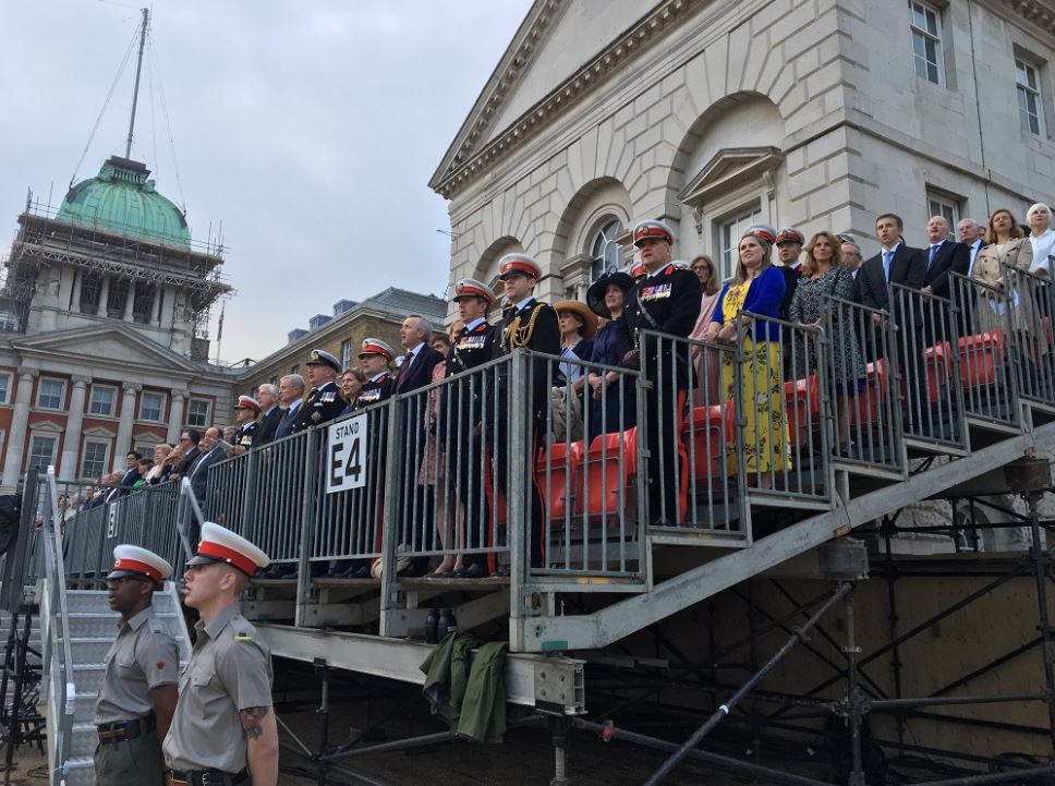 People watch on as the ceremony gets underway