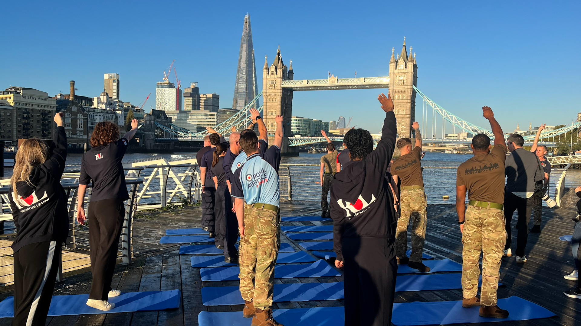 Personnel at the RBL's Poppy Appeal launch at HMS President in London 241024 CREDIT BFBS