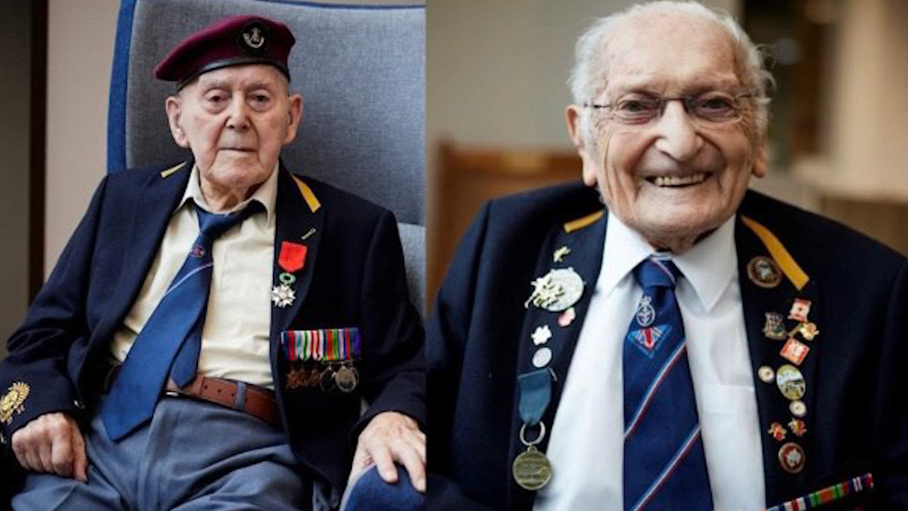 Peter Belcher (left) and David Teacher turned 100 years old this month (Picture: Broughton House).