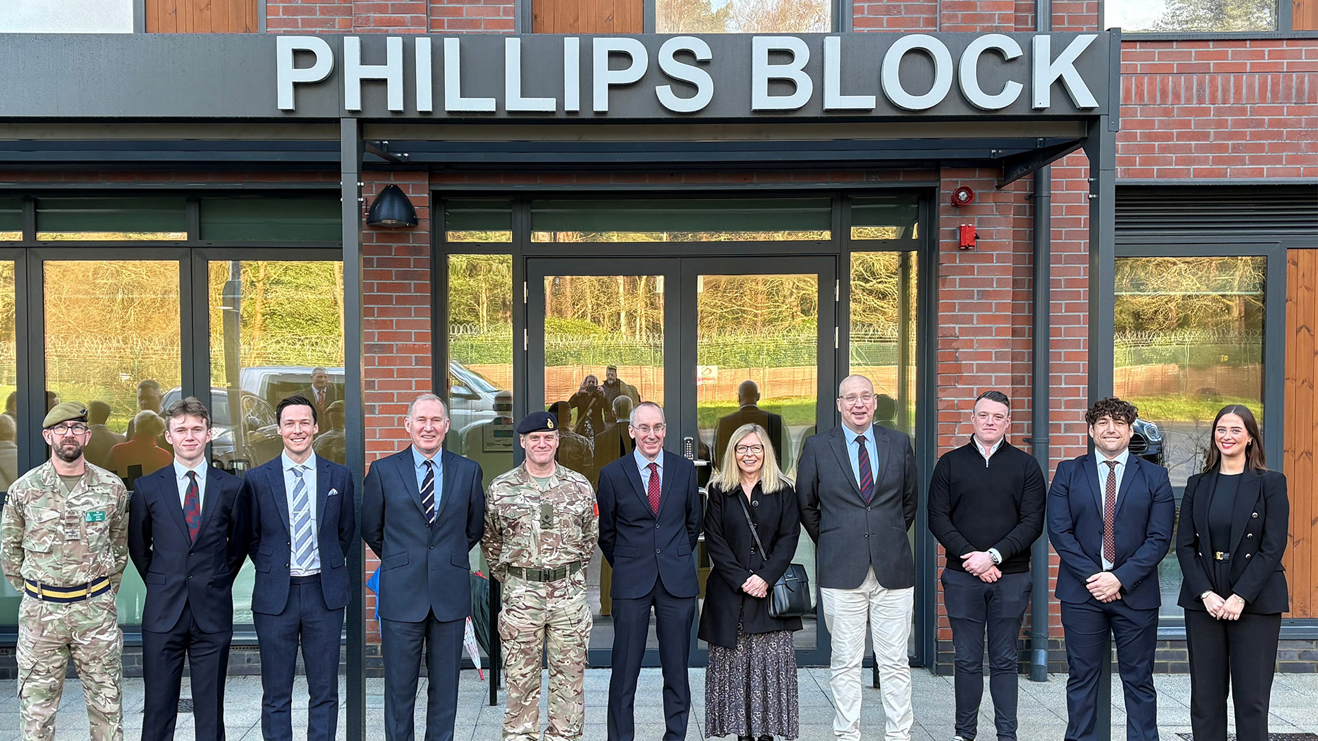 The family of WO1 Horace Phillips attend the opening of the block named in his honour