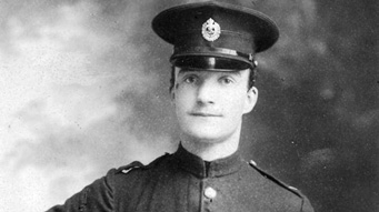 Spr Stanley Barnden, 25, was killed by falling debris when the dugout he was working in collapsed (Picture: The Barnden family).