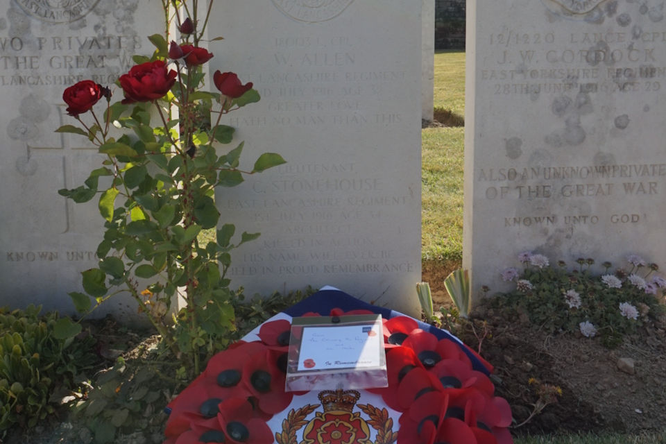 Graves of 2 north west soldiers killed in the great war rededicated a century later MOD