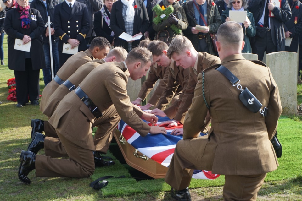 Pte Thomas Telford Edmundson Buried 100 Years After His Death Credit MOD