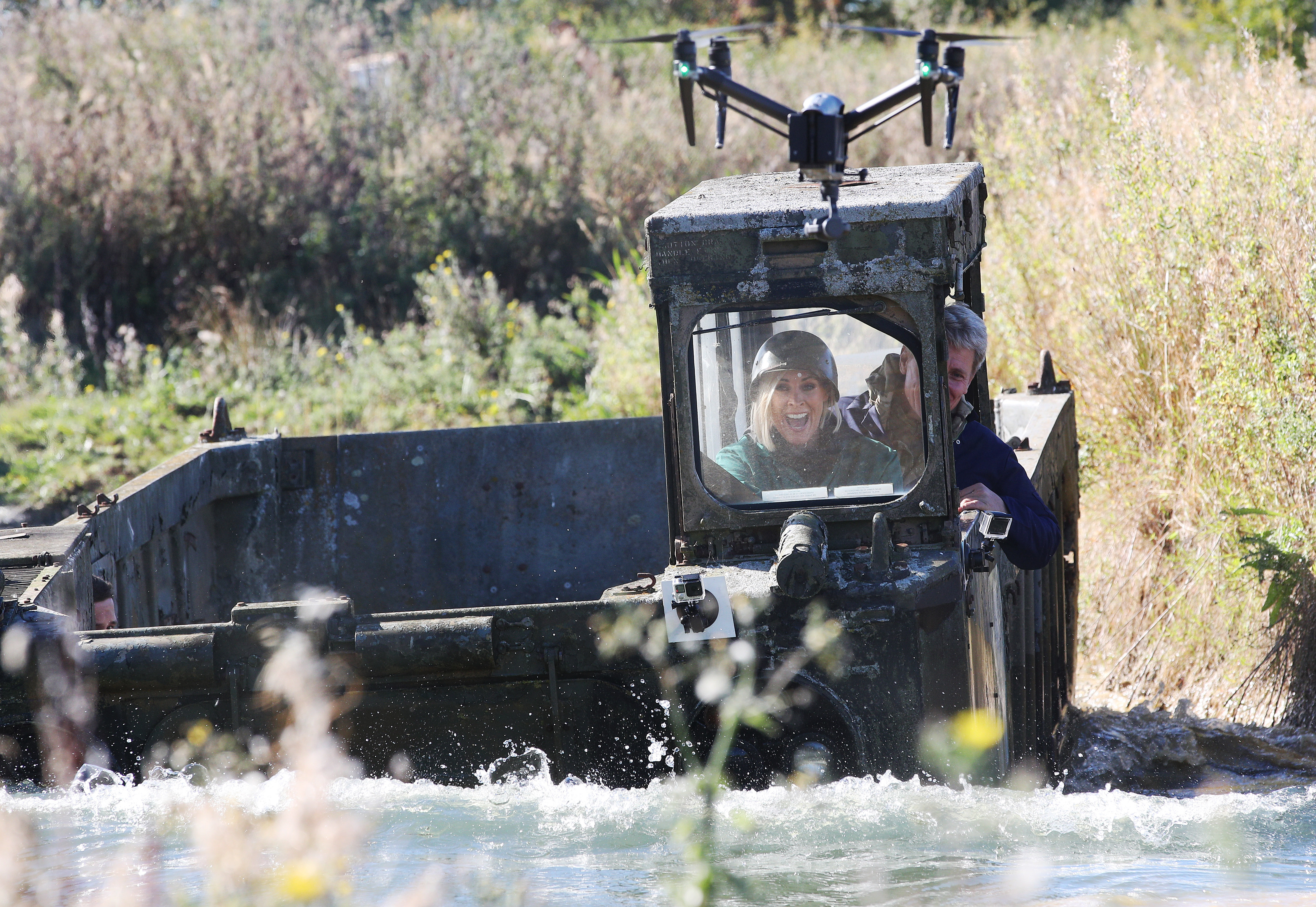 Hardy Celebs Brave Military Tank Trials To Celebrate Launch Of Forces Radio BFBS On Dab+