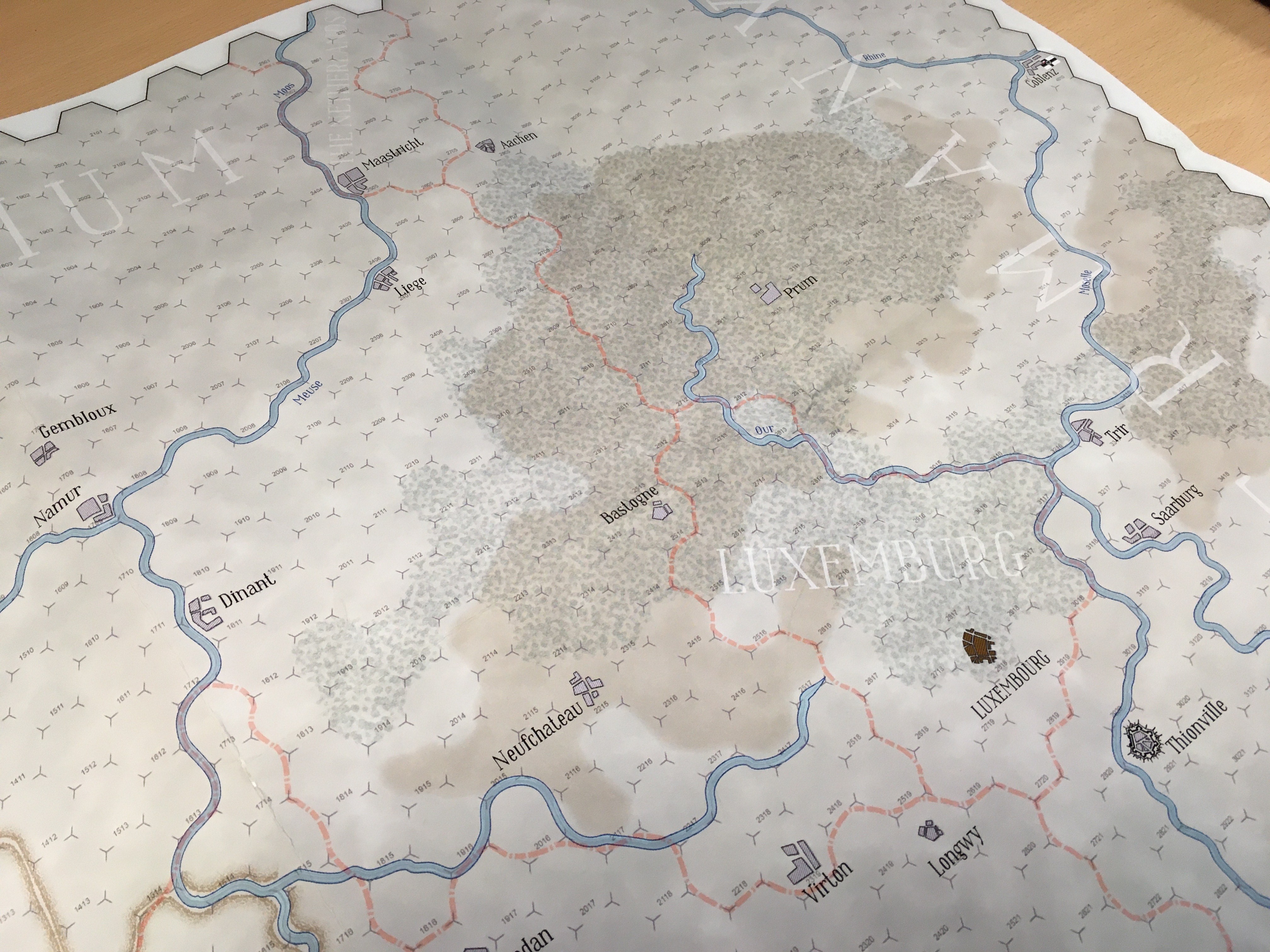 Board for game 1919 representing the Western Front