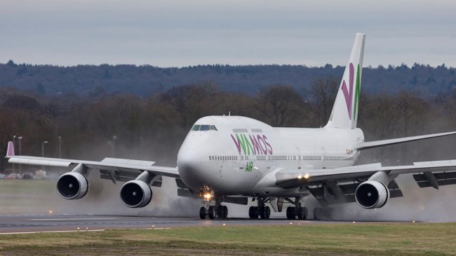 Plane arrives from China at RAF Brize Norton