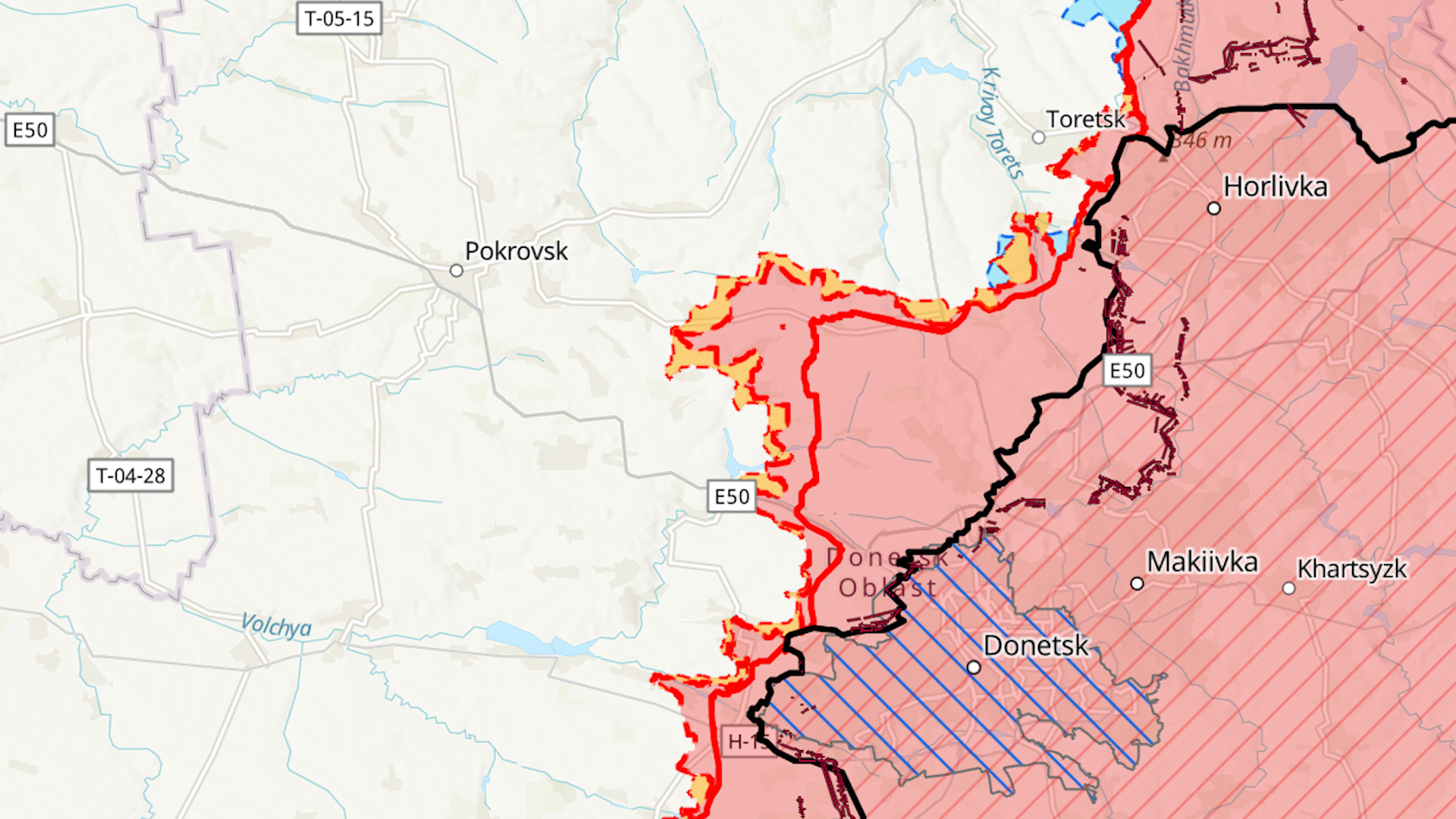 Pokrovsk, Ukraine on the map