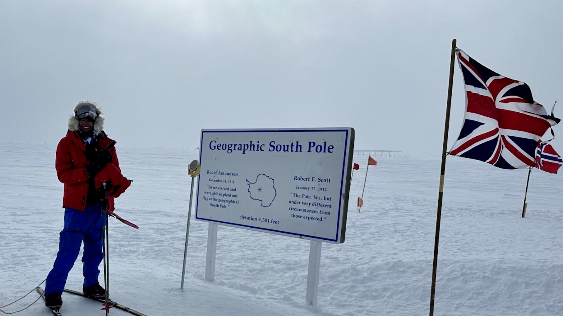 Polar Preet at the South Pole 301223 Credit Captain Harpreet Chandi