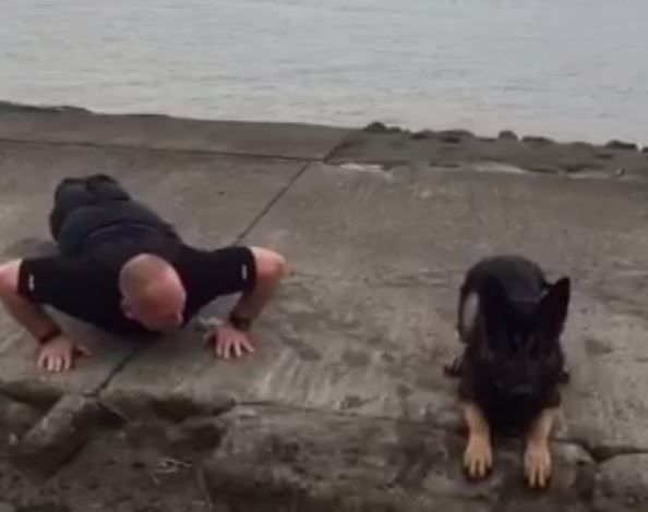 WATCH: Policeman &amp; Dog Take On #22Kill Press Up Challenge