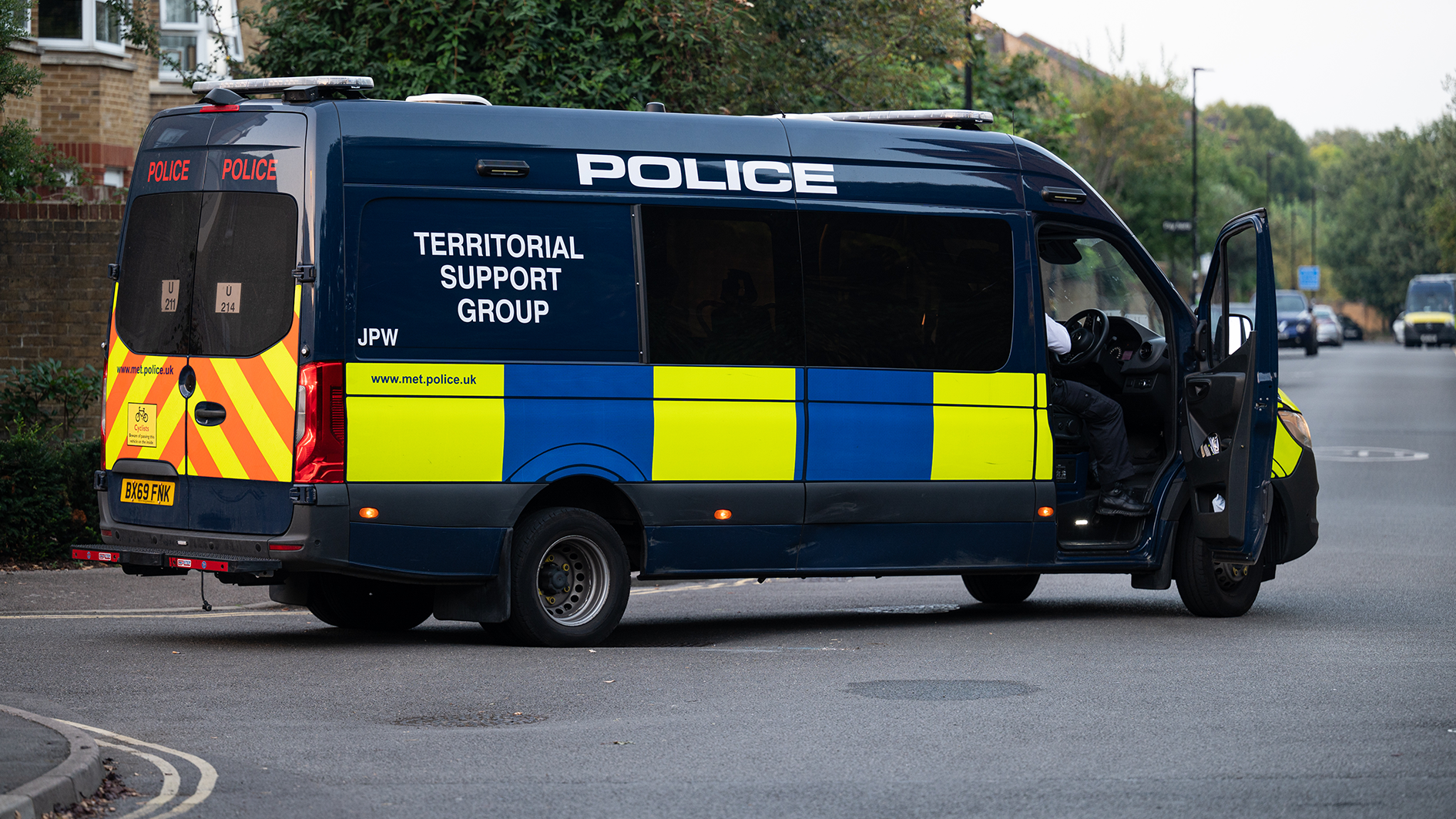 Police in the Chiswick area in west London as the hunt for terror suspect Daniel Khalife entered its fourth day 090923 CREDIT PA 