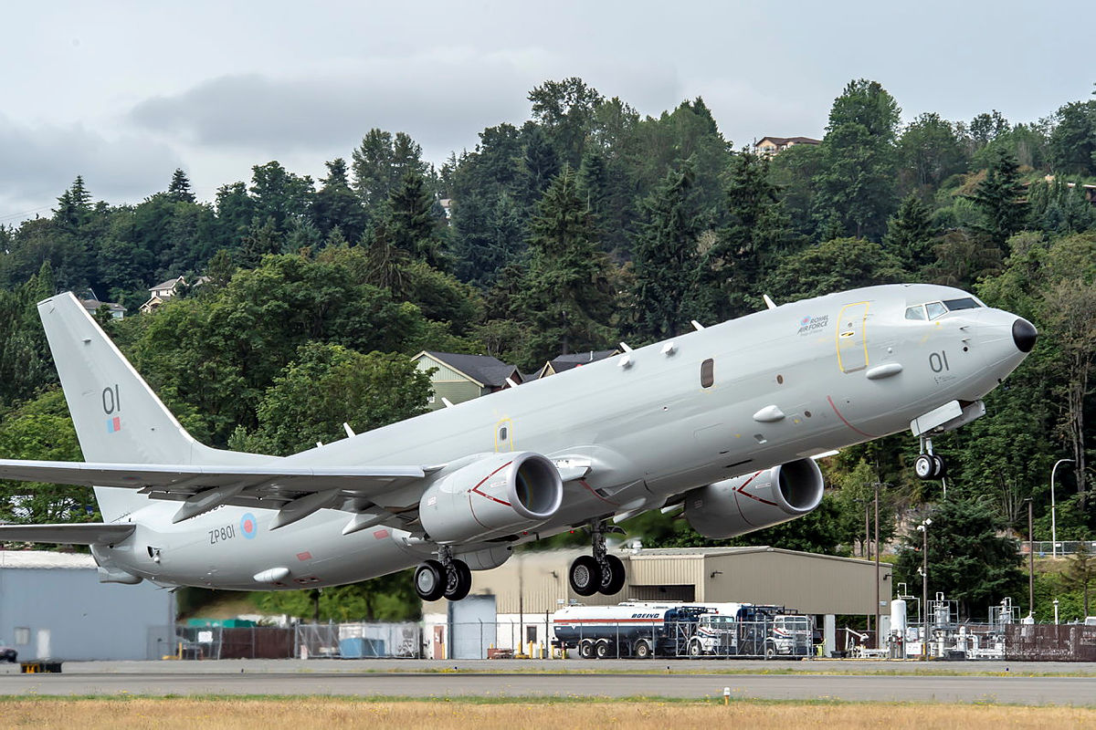 An RAF Poseidon seen taking off