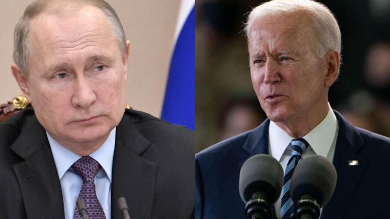 President Joe Biden Vladimir Putin Composite (Picture: Alamy).