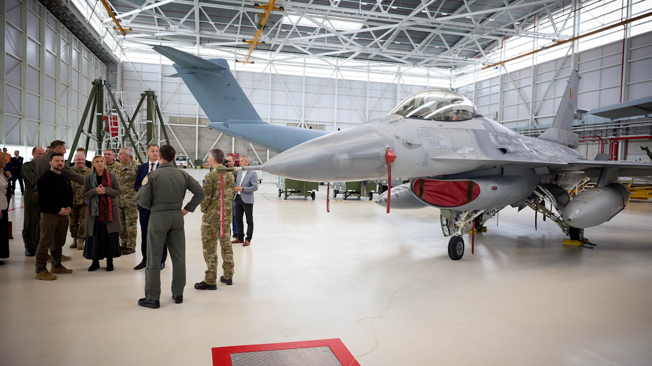 Ukraine is set to receive 30 F-16 fighter jets from the West to use in their fight against Russia (Picture: Volodymyr Zelensky X) 
