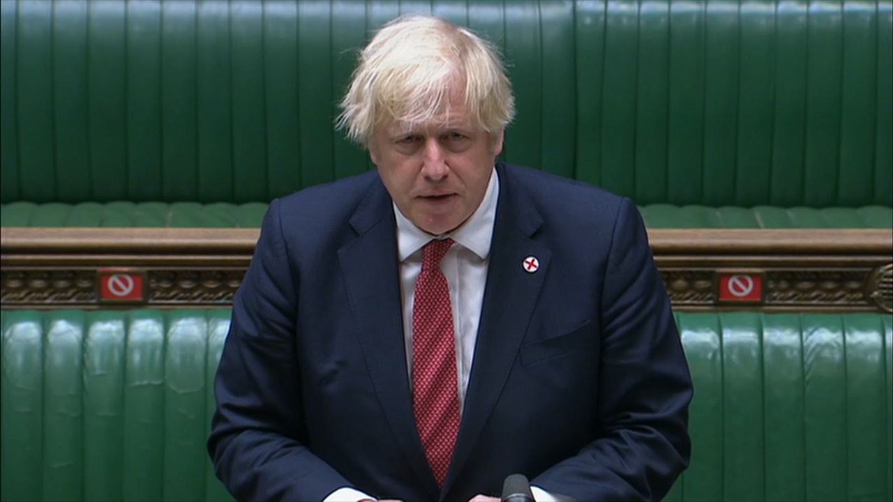 Prime Minister Boris Johnson reflecting on the UK's withdrawal from Afghanistan