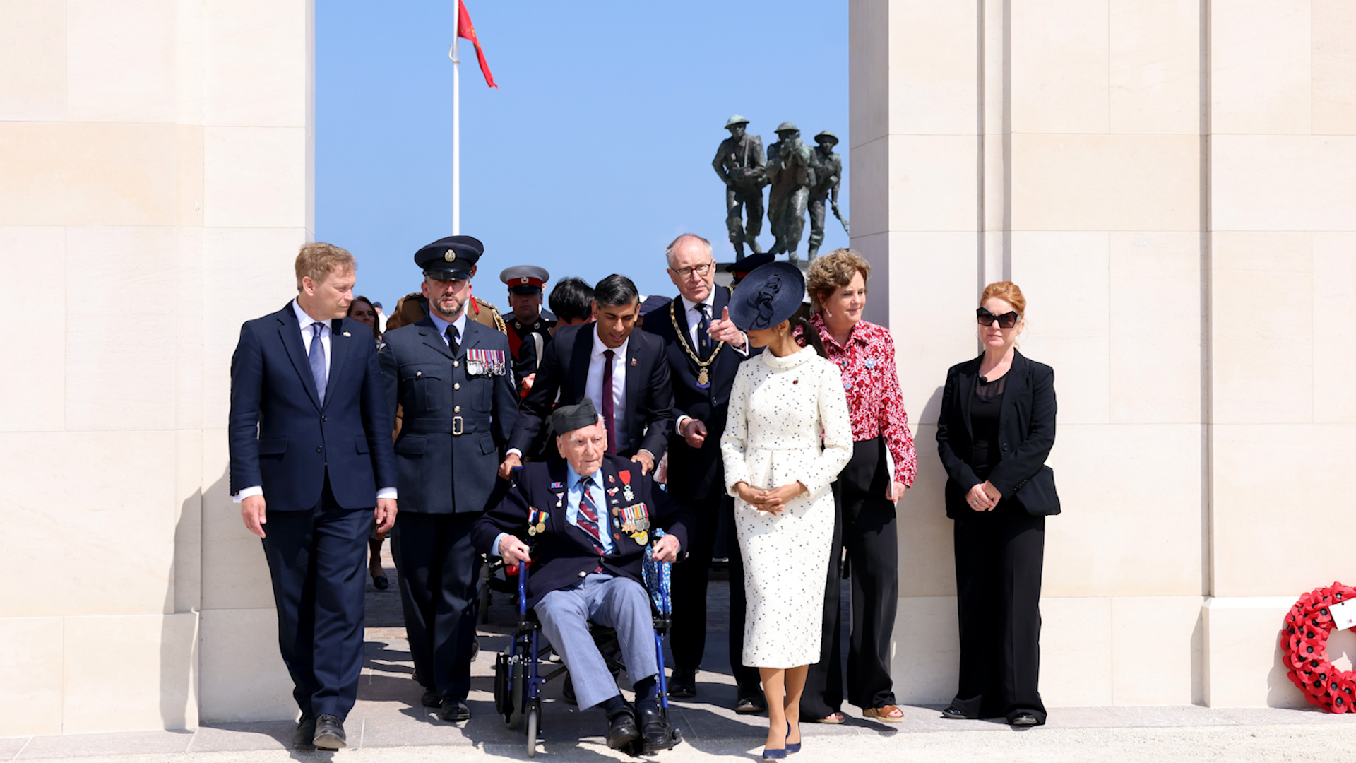 Prime Minister Rishi Sunak and his wife Akshata Murty visit the British Normandy Memorial near Gold Beach 06062024 CREDIT MOD