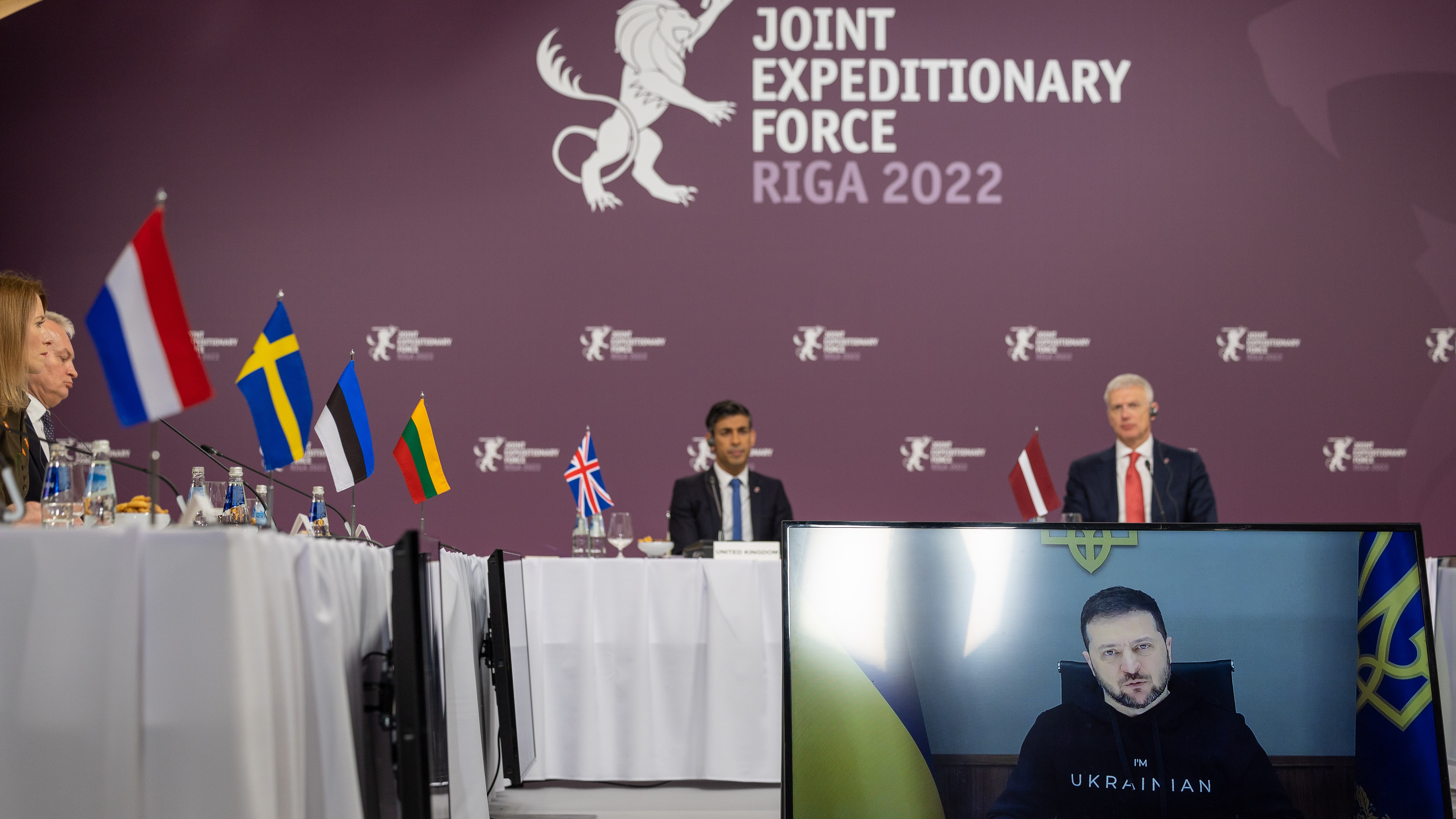 Prime Minister Rishi Sunak attends Joint Expeditionary Force Summit Zelensky call 19122022 CREDIT Simon Walker,No 10 Downing Street Flikr