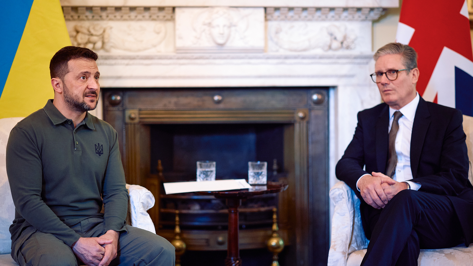 Prime Minister Sir Keir Starmer with Ukrainian President Volodymyr Zelensky during their bilateral meeting at 10 Downing Street 1990724 CREDIT PA DO NOT REUSE