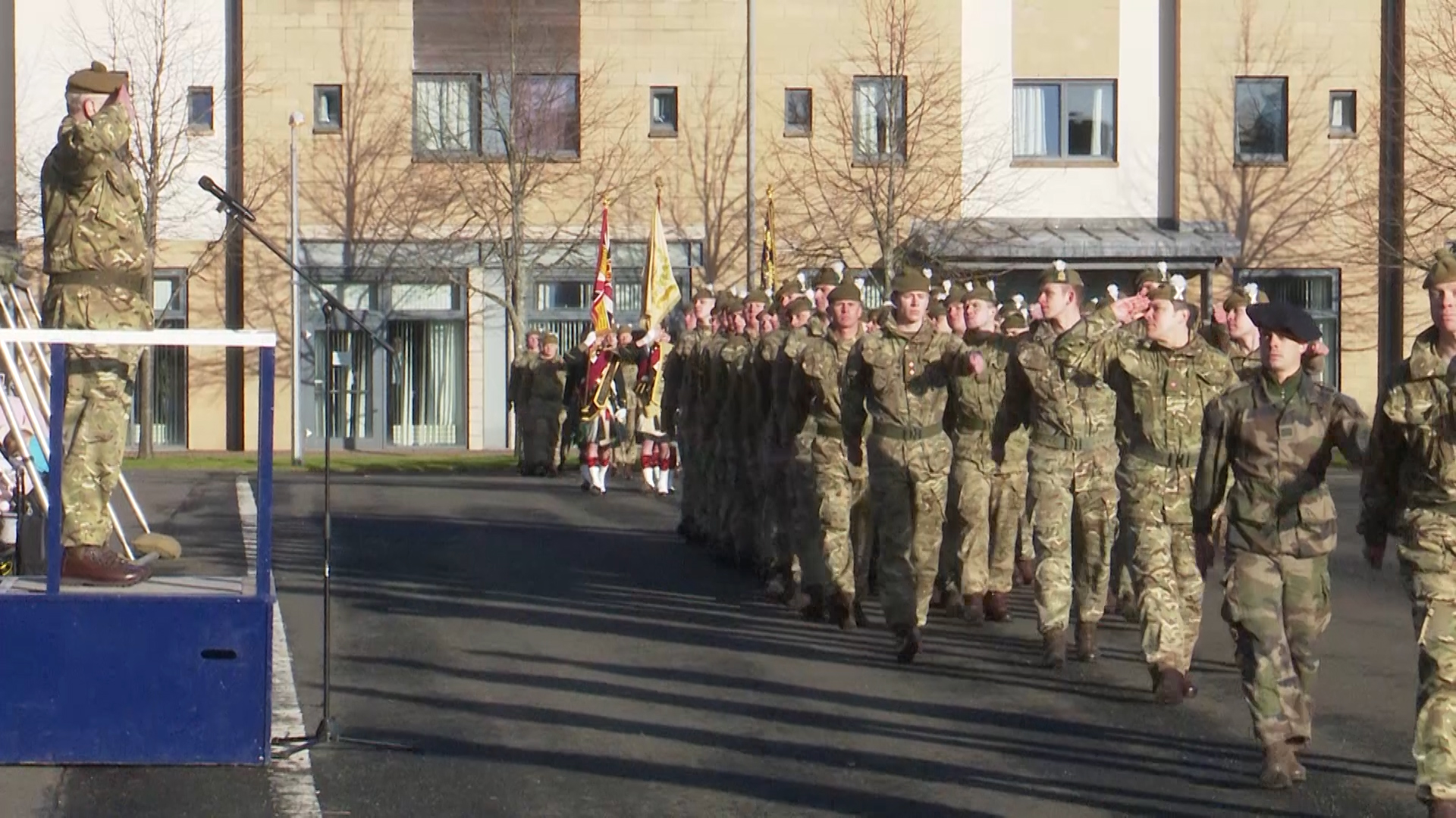Prince Andrew salutes 2 Scots parade 180119 CREDIT BFBS.jpg