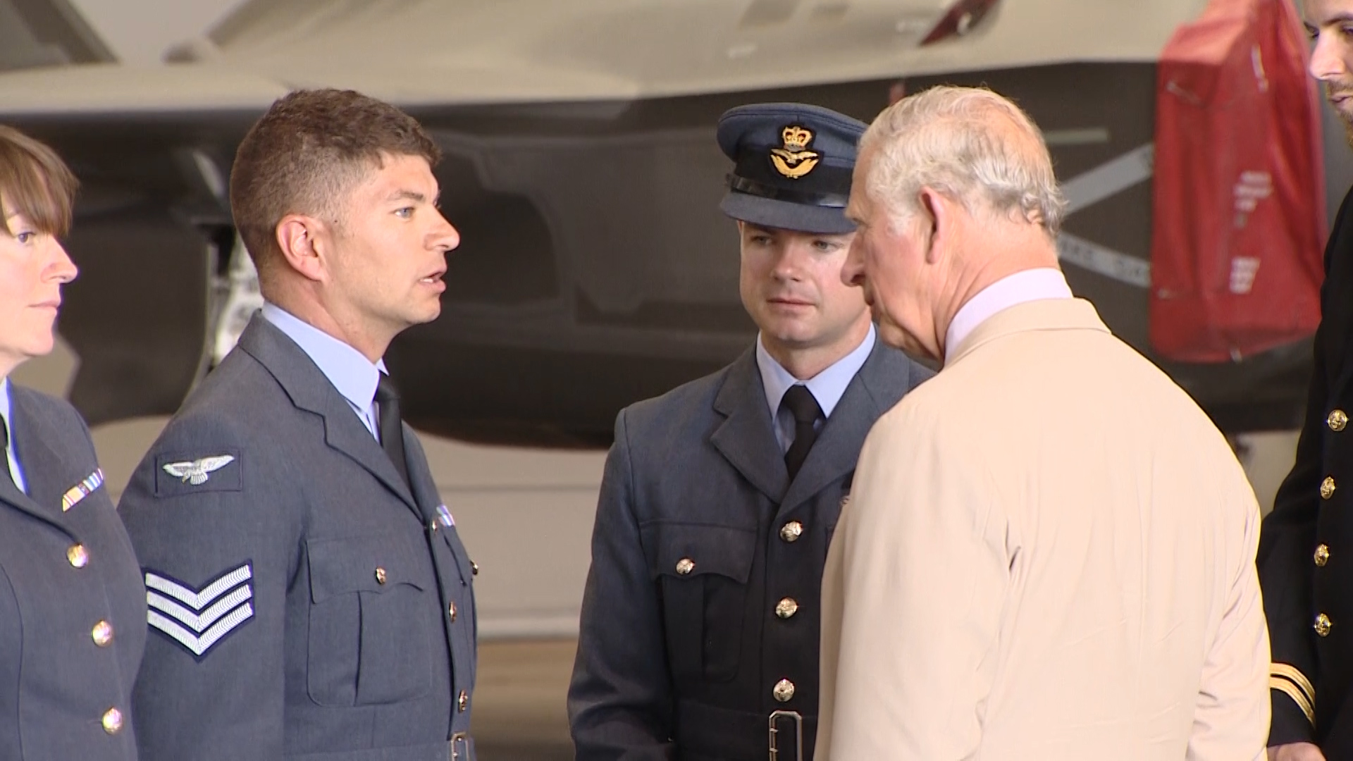 Prince Charles RAF Marham visit 270718 CREDIT BFBS