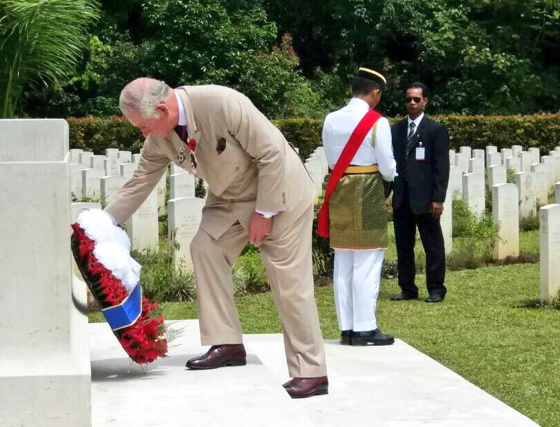 Prince Charles - - Britain's war dead buried in a foreign field were honoured by the Prince of Wales as he remembered a Second World War pilot awarded the Victoria Cross.