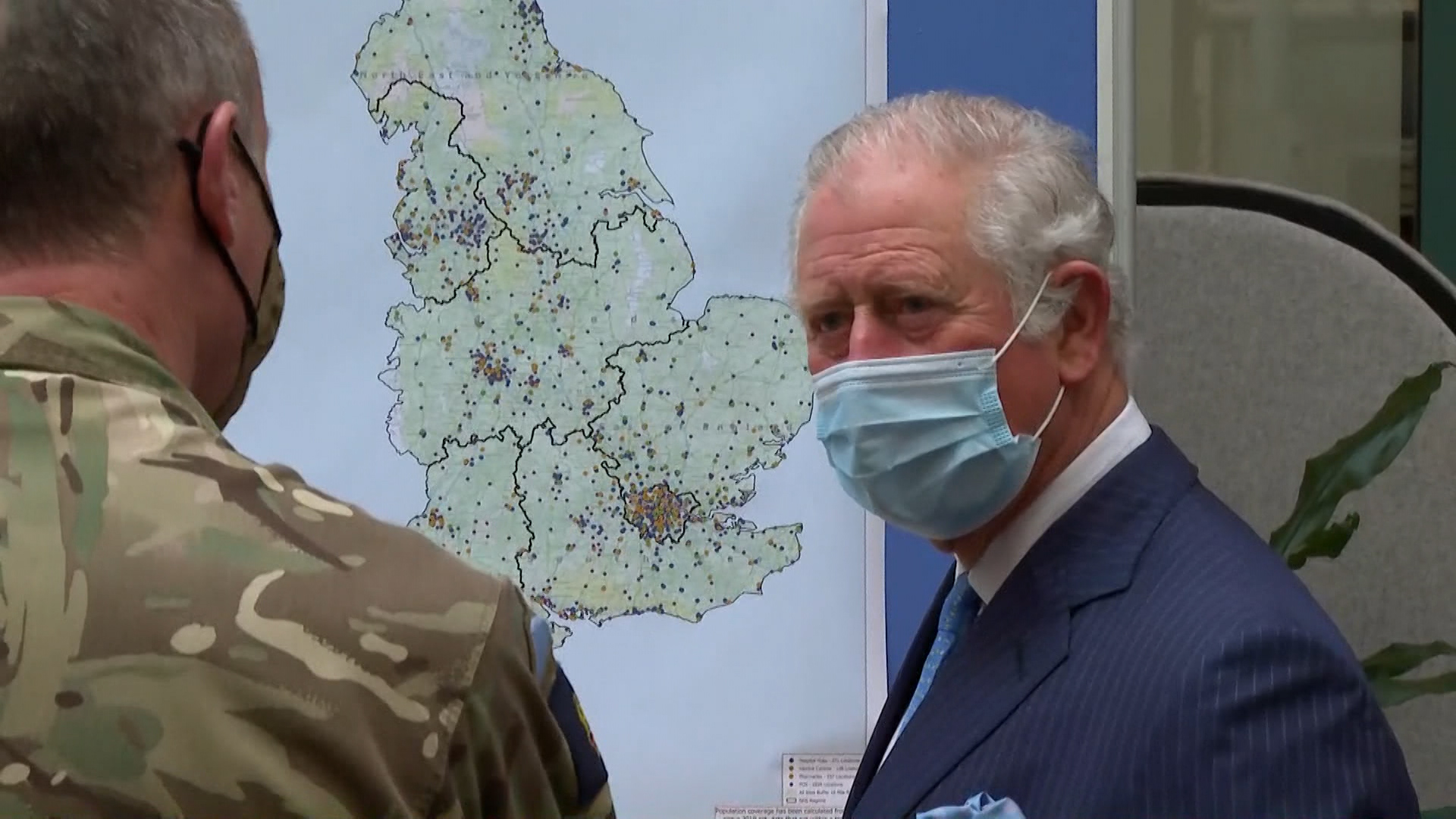 Prince Charles speaks to members of the military at Skipton House 090321 CREDIT POOL