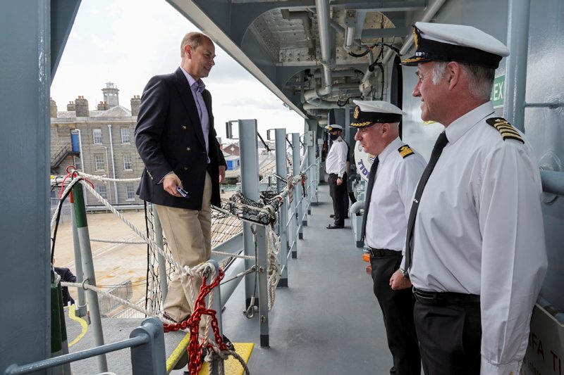 Prince Edward is welcomed on board
