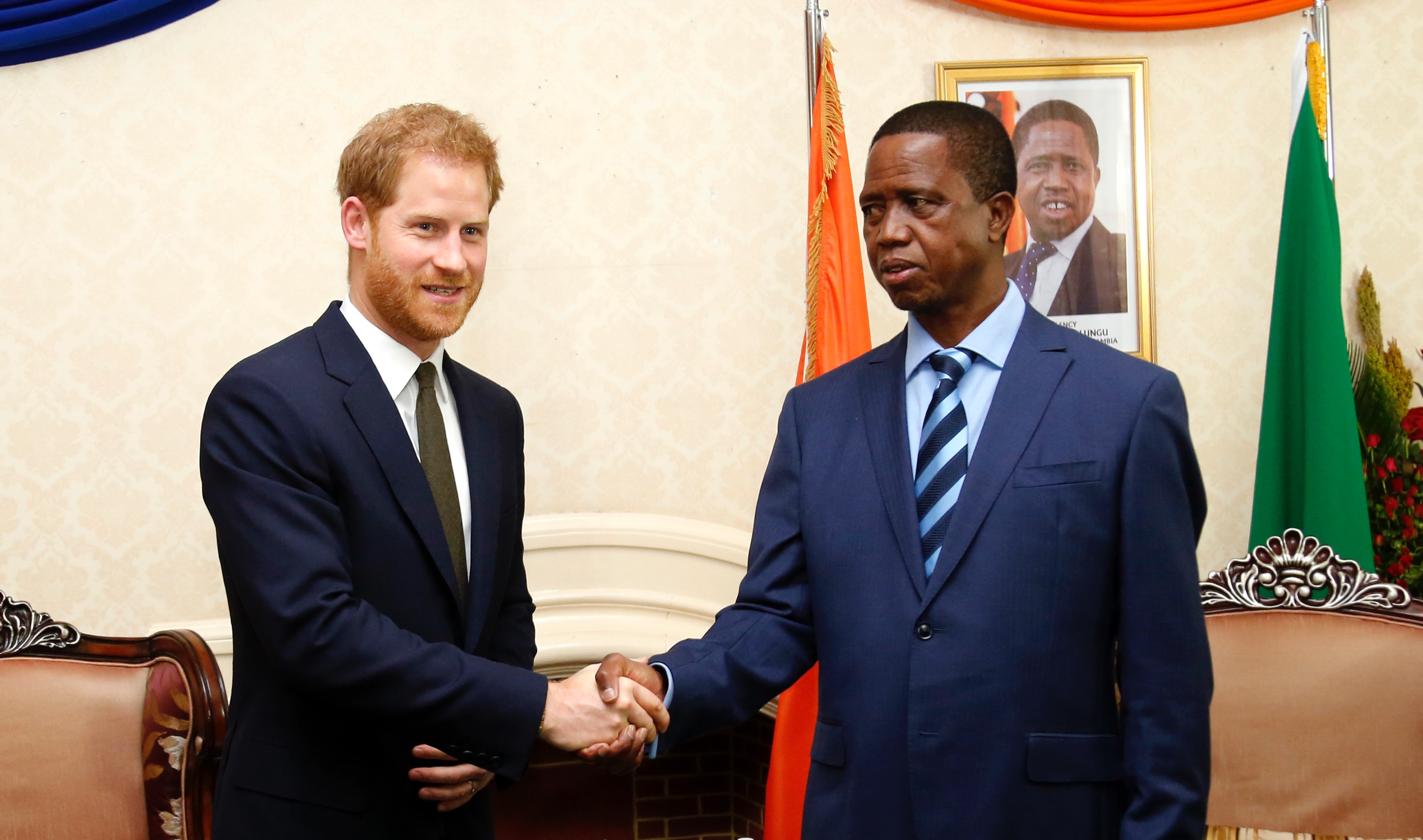 Prince Harry Meets Edgar Lungu 2711 CREDIT Zambia High Commission