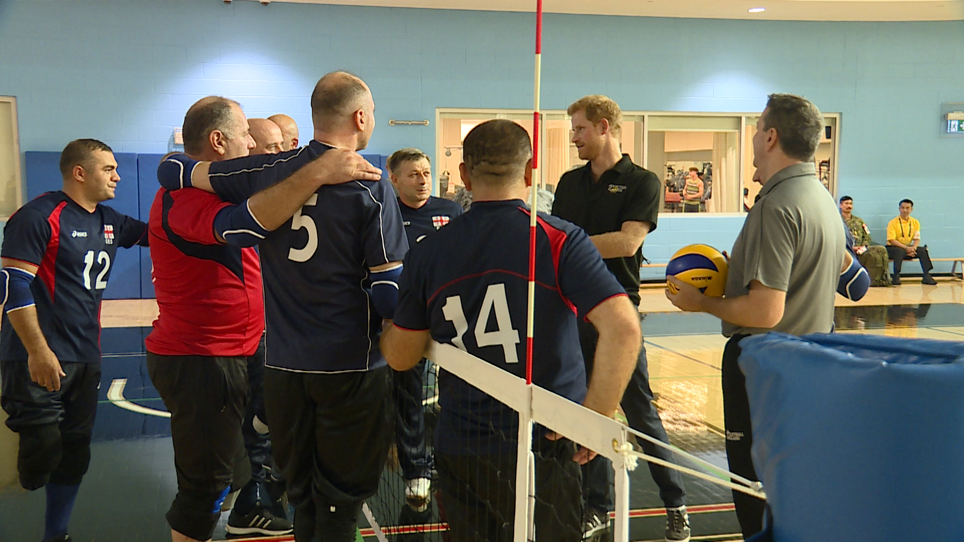 Prince Harry Georgian sitting volleyball