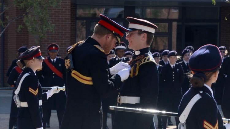 Prince Harry military school visit