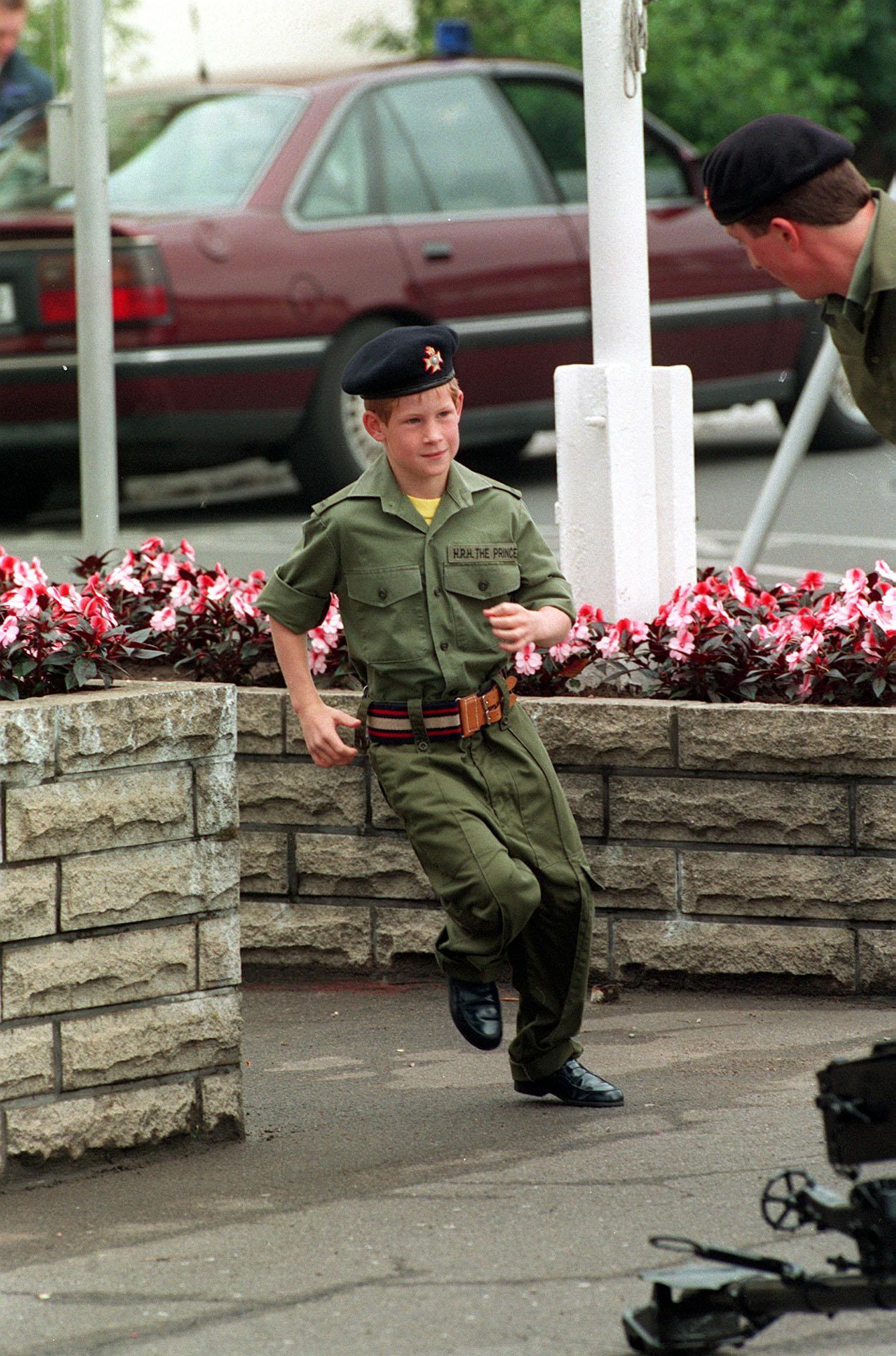 Prince Harry during Light Dragoons visit
