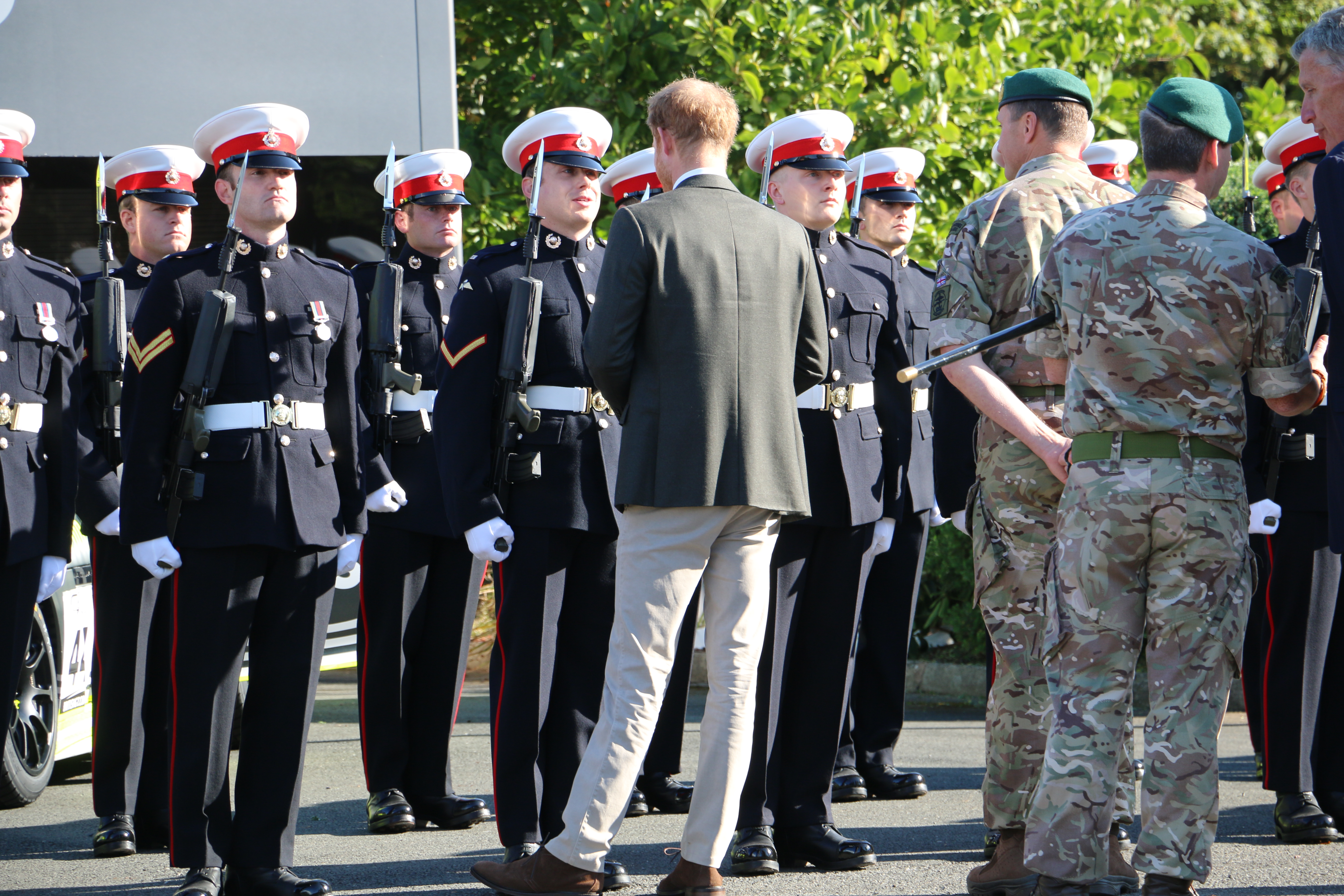 Prince Harry meeting Royal Marines Recruits 130918