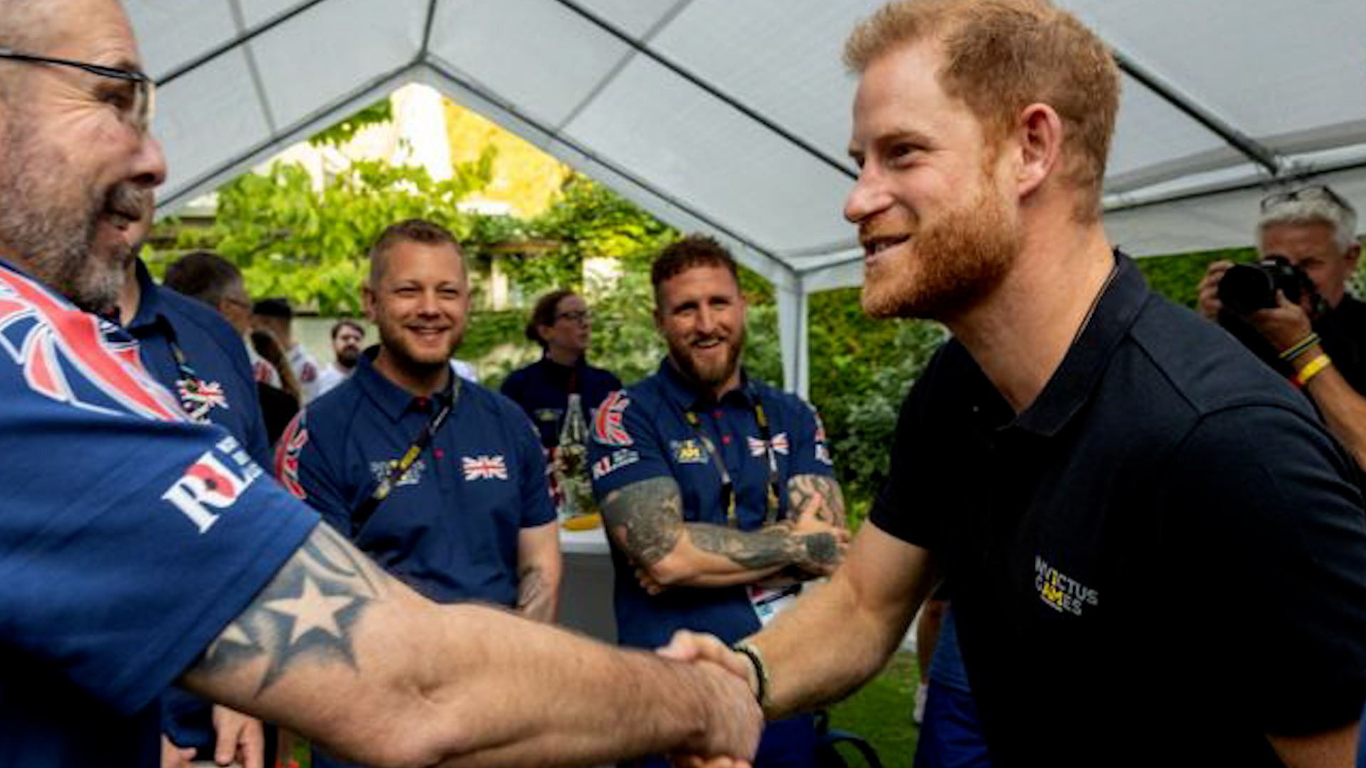 Prince Harry meeting with Team UK ahead of Invictus Games opening ceremony 09092023 CREDIT MOD