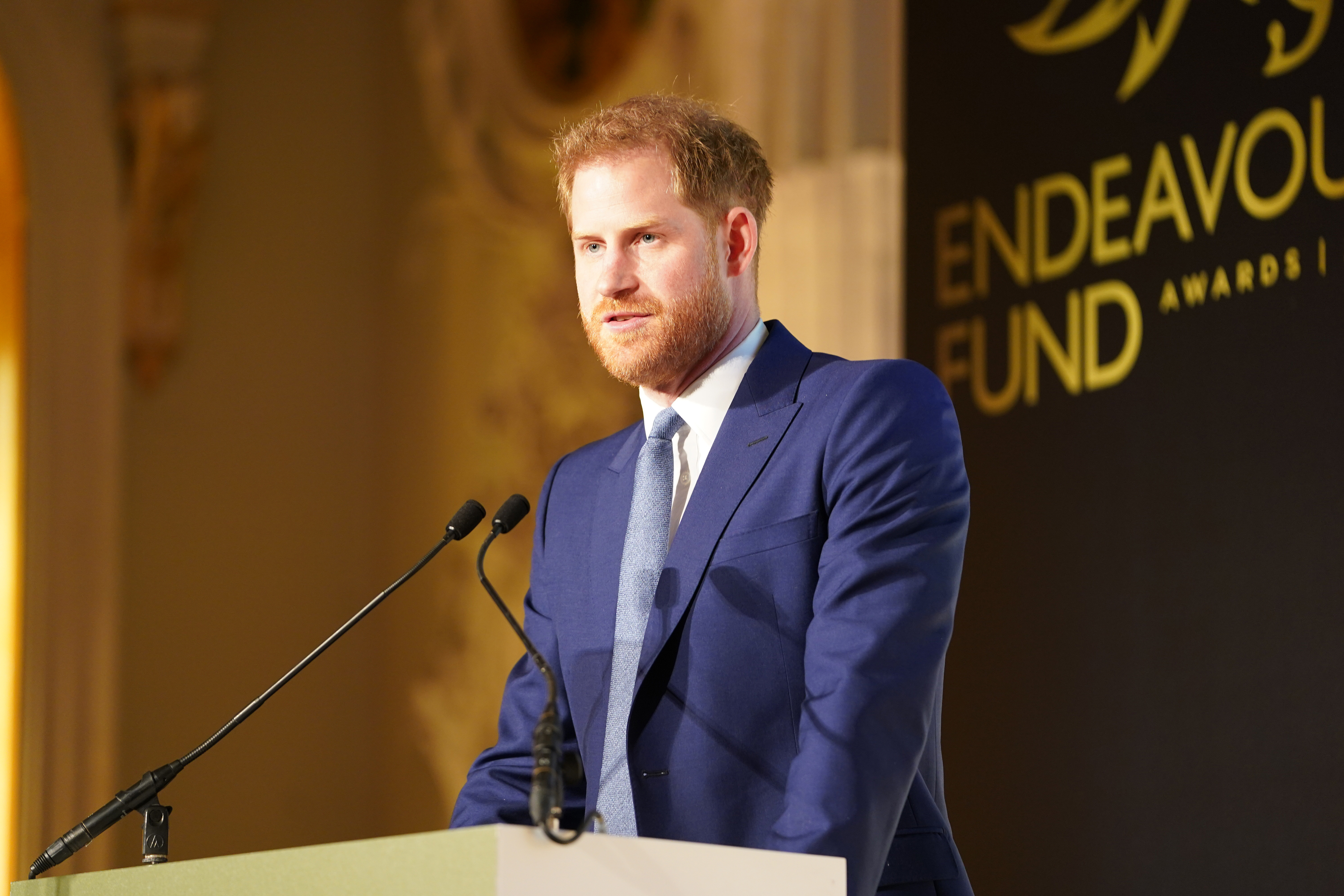 Prince Harry speaking at Endeavour Awards