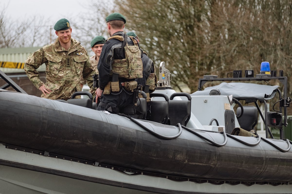 Prince Harry visits Royal Marines in Devon 200219 CREDIT Kensington Palace Twitter