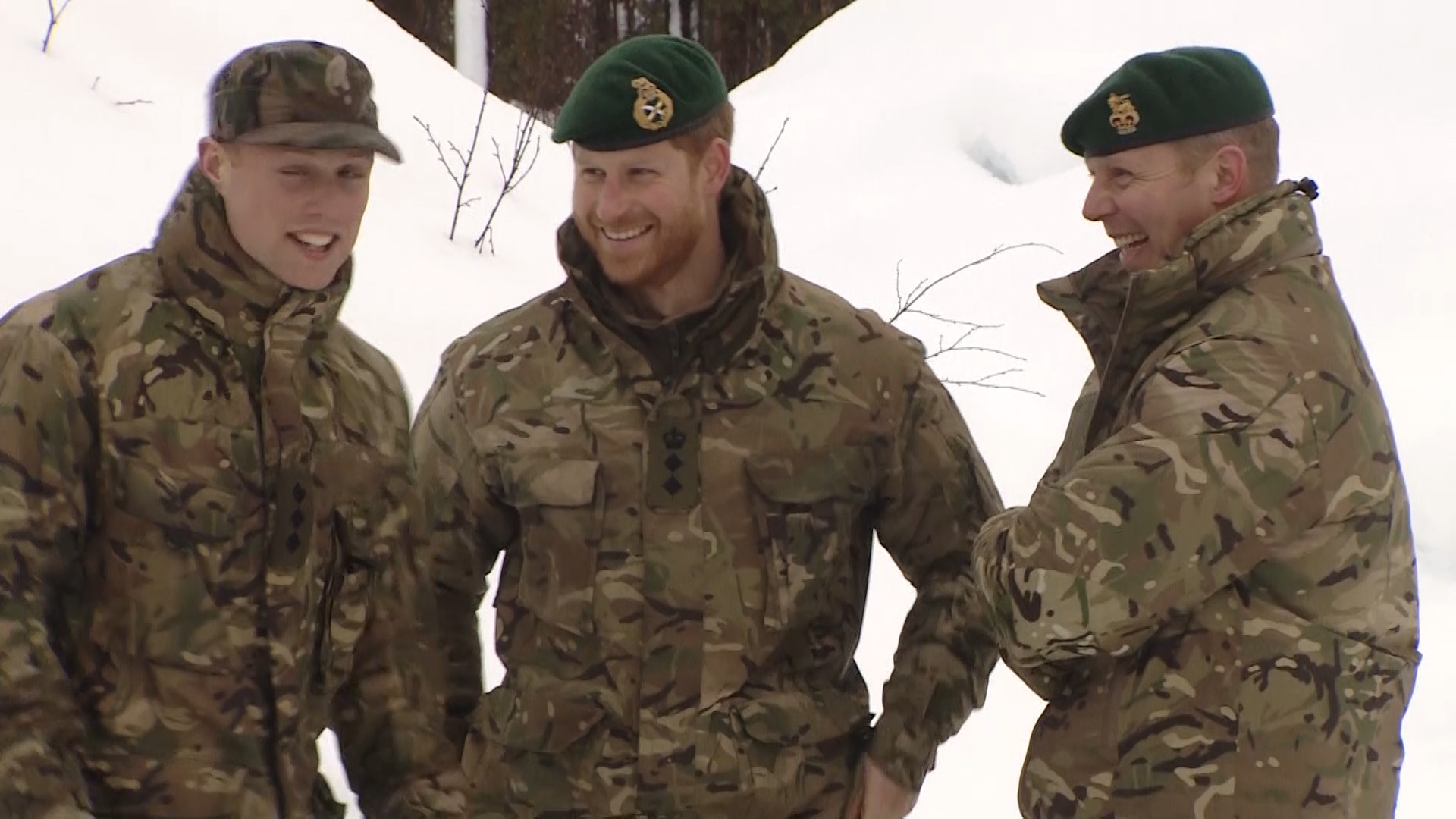 Prince Harry with Royal Marines in Norway.