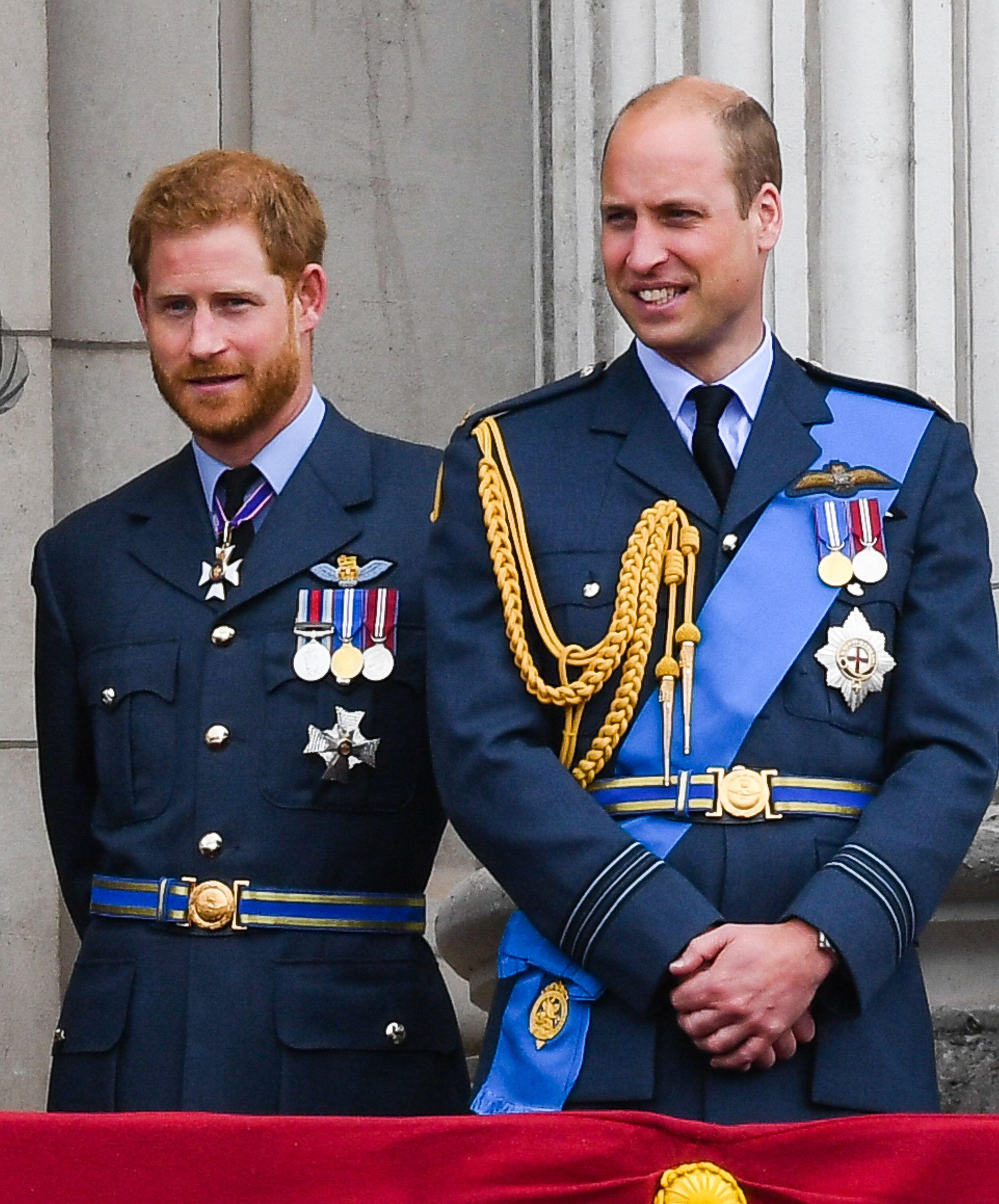 Prince Harry, Duke of Sussex and Prince William, Duke of Cambridge stand on the balcony of Buckingham Palace CREDIT Anwar Hussein Alamy Stock Photo 29062022